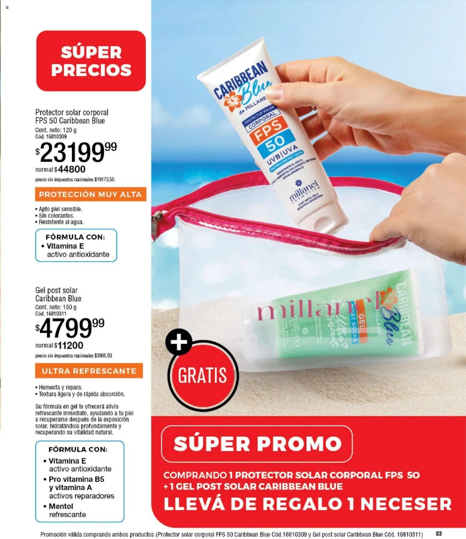 Millanel - Catálogo │ válido desde el 08.12.2025 | Página: 83 | Productos: Protector solar, Neceser, Té