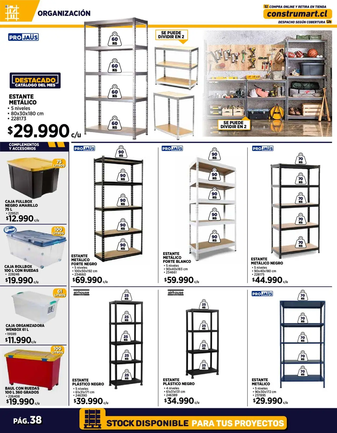 Construmart ofertas  │ válido desde el 10.06.2025 | Página: 38 | Productos: Estante, Caja