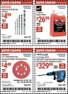 Preview of Harbor Freight weekly ads valid from 02.02.2026 | Page: 5 | Products: Hammer, Chisel, Drill Bit