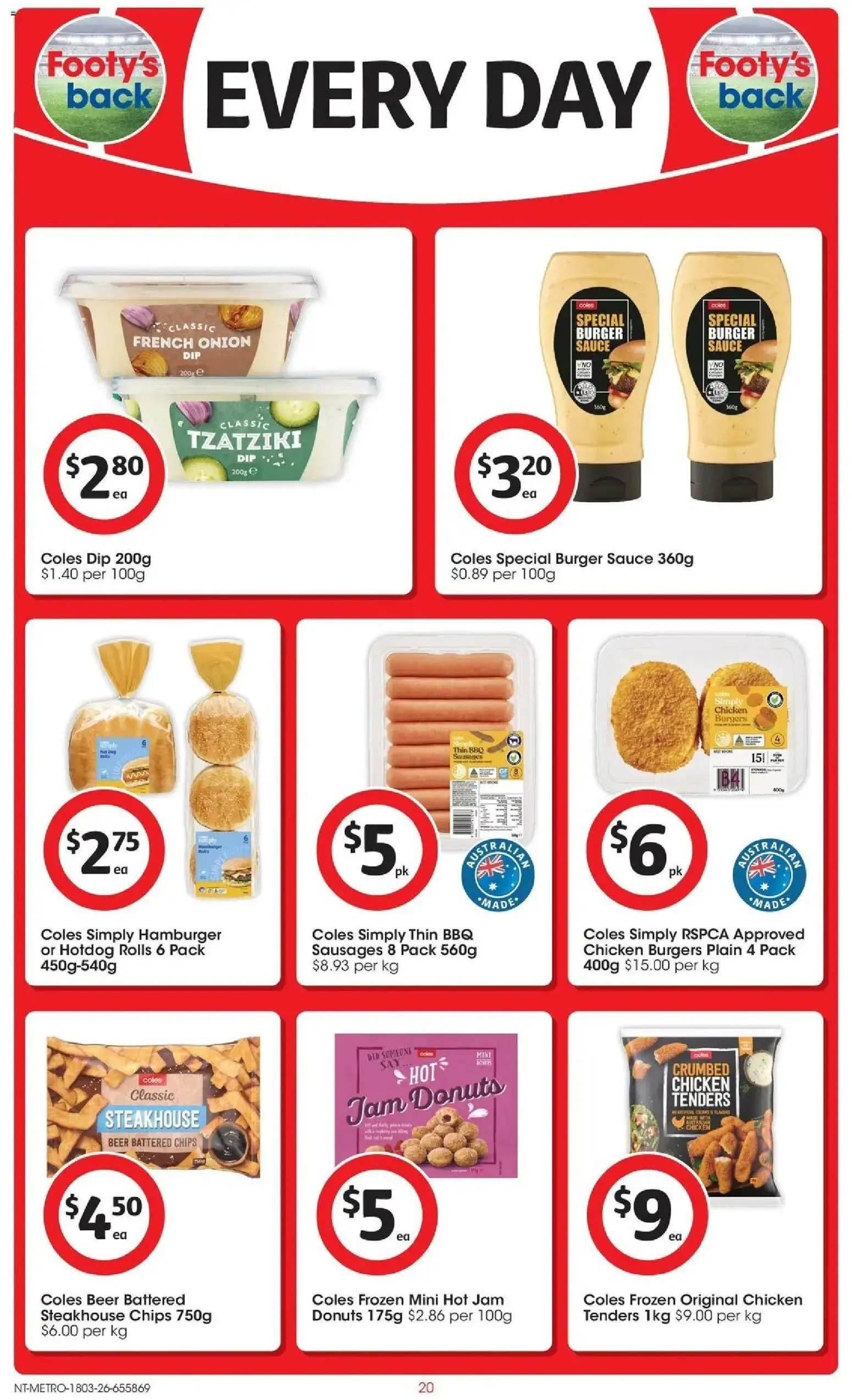 Coles catalogue - valid from 17.03.2026 | Page: 20 | Products: Donuts, Beer, Chips, Sauce
