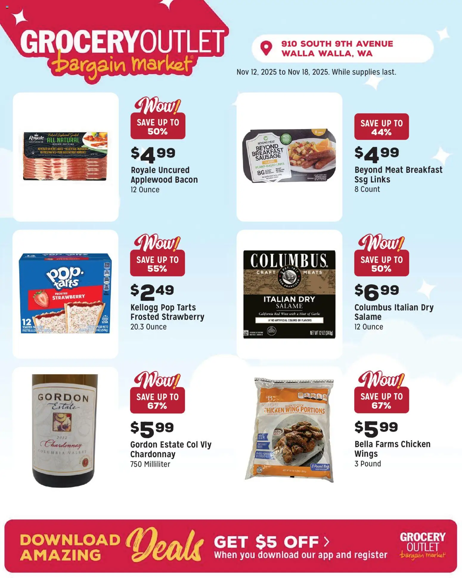 Grocery Outlet Weekly Ad - WA - valid from 12.11.2025 | Page: 8 | Products: Toaster, Wine, Pork, Garlic