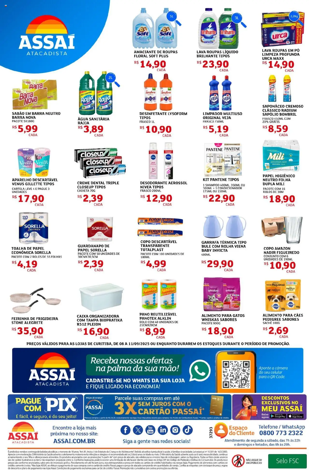 Assaí Atacadista Folheto - válido de 08.09.2025 | Página: 4 | Produtos: Frigideira, Pneus, Roupas, Saponáceo