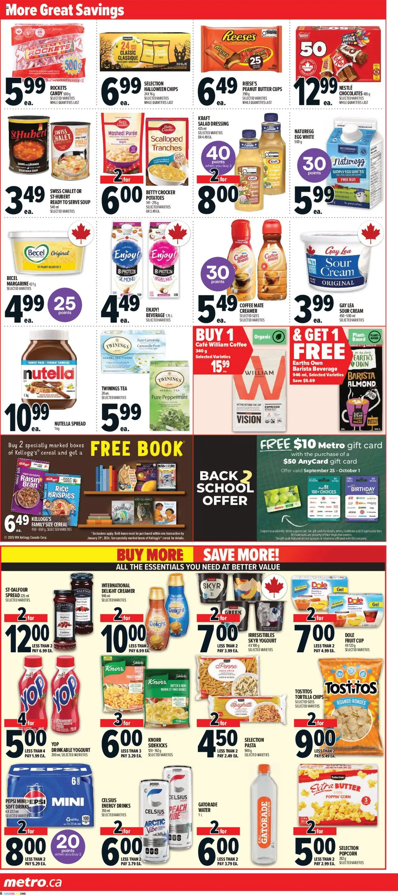 Metro flyer valid from 25.09.2025 | Page: 13 | Products: Chips, Cream, Butter, Coffee