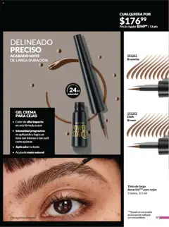 Nuevas ofertas de AVON válidas en toda la República Mexicana desde el 13.09.2025. ¡Encuentra las mejores ofertas en GEL CREMA PARA CEJAS, Color de alto impacto en una fórmula suave. Intensidad progresiva: ve aplicando y logra un tono tan intenso o tan sutil como quieras. Aplicador incluido. Acabado mate natural! | Página: 42
