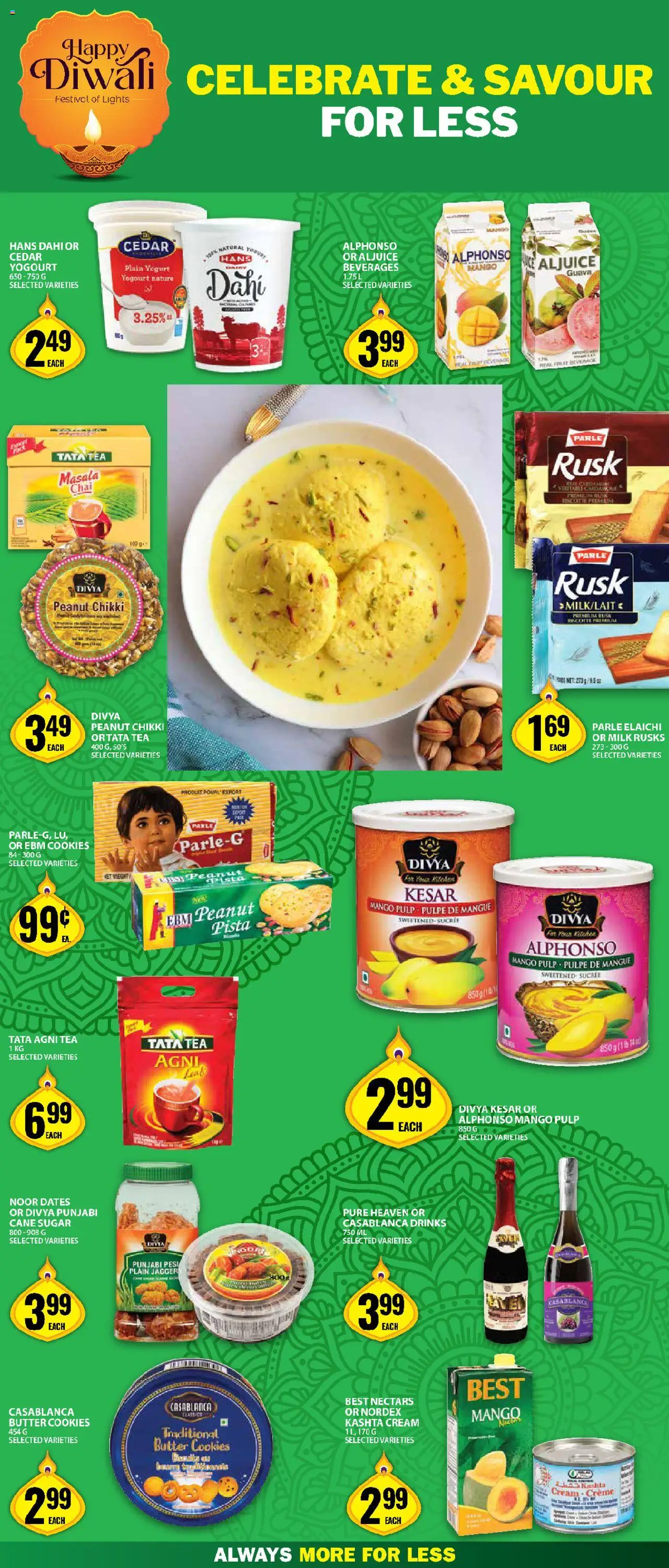 Food Basics flyer valid from 09.10.2025 | Page: 4 | Products: Tea, Cream, Cookies, Milk