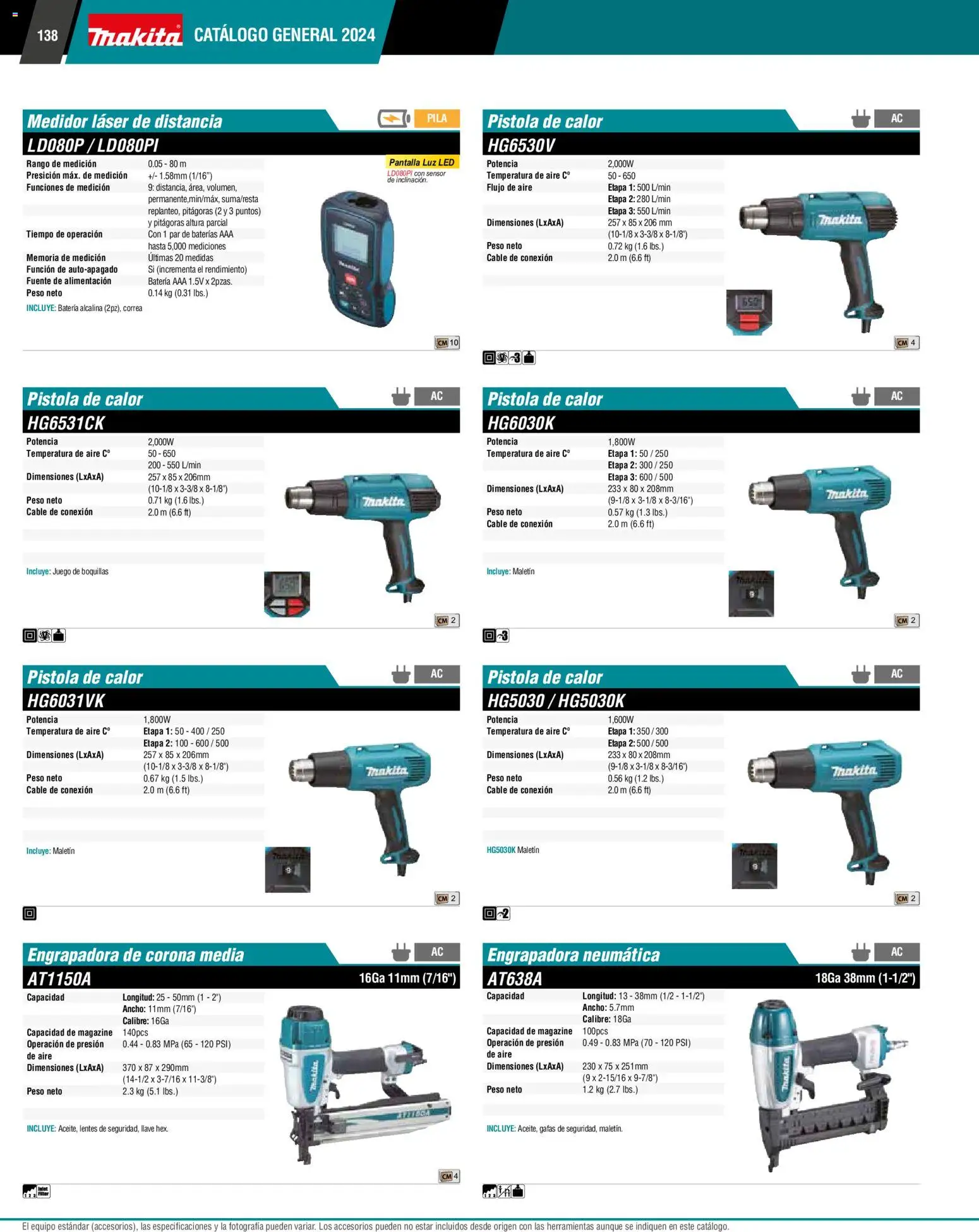 Nuevas ofertas de Makita válidas en toda la República Mexicana desde el 01.01.2024. ¡Encuentra las mejores ofertas en Makita catálogo General! | Página: 138 | Productos: Cable, Juego, Batería, Llave