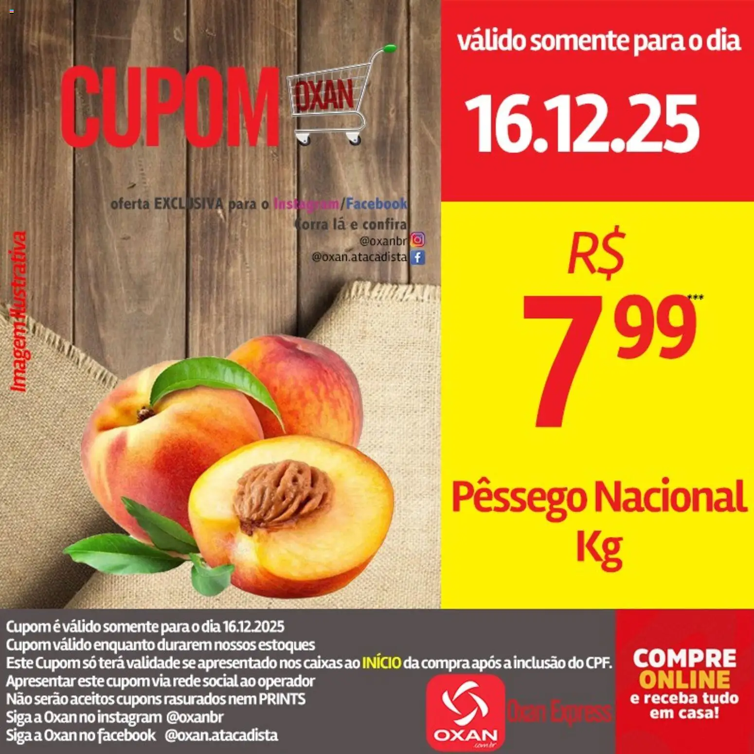 Oxan Atacadista Folheto - válido de 16.12.2025 | Página: 12 | Produtos: Pêssego