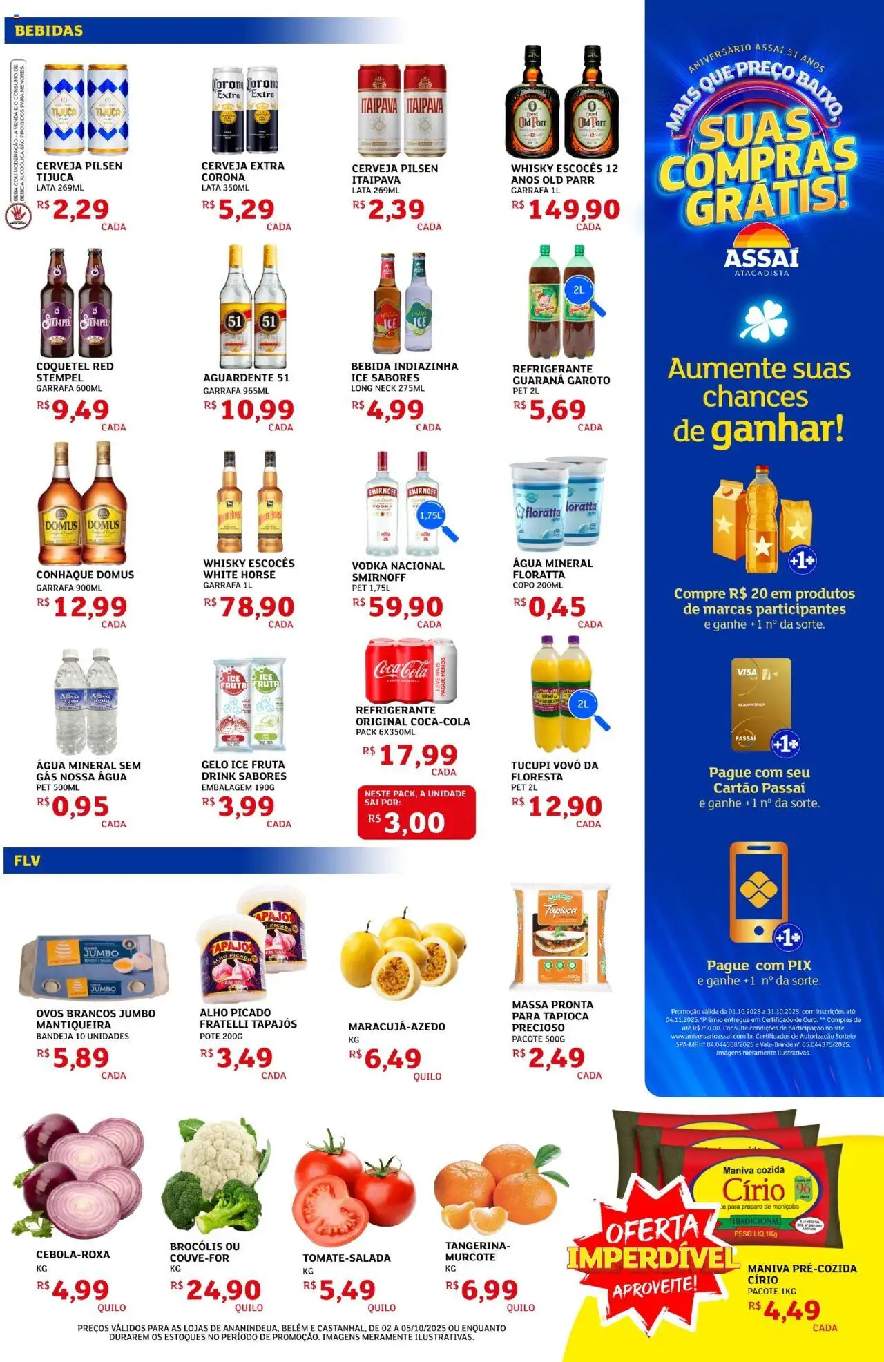 Assaí Atacadista Folheto - válido de 02.10.2025 | Página: 5 | Produtos: Guaraná, Cerveja, Bebida, Refrigerante