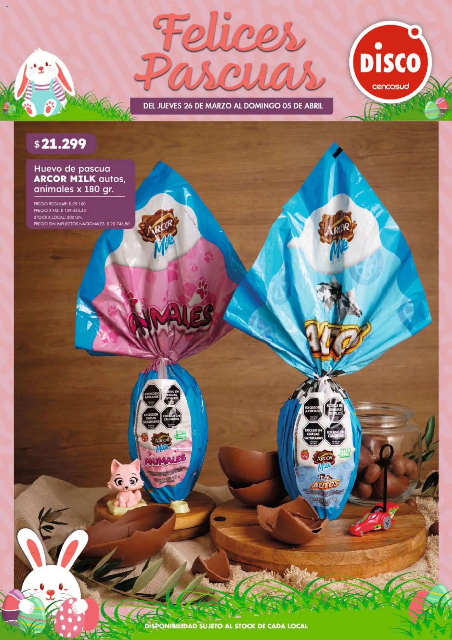 Disco - FOLLETO ESPECIAL PASCUAS DISCO  │ válido desde el 27.03.2026 | Página: 1 | Productos: Disco, Huevo