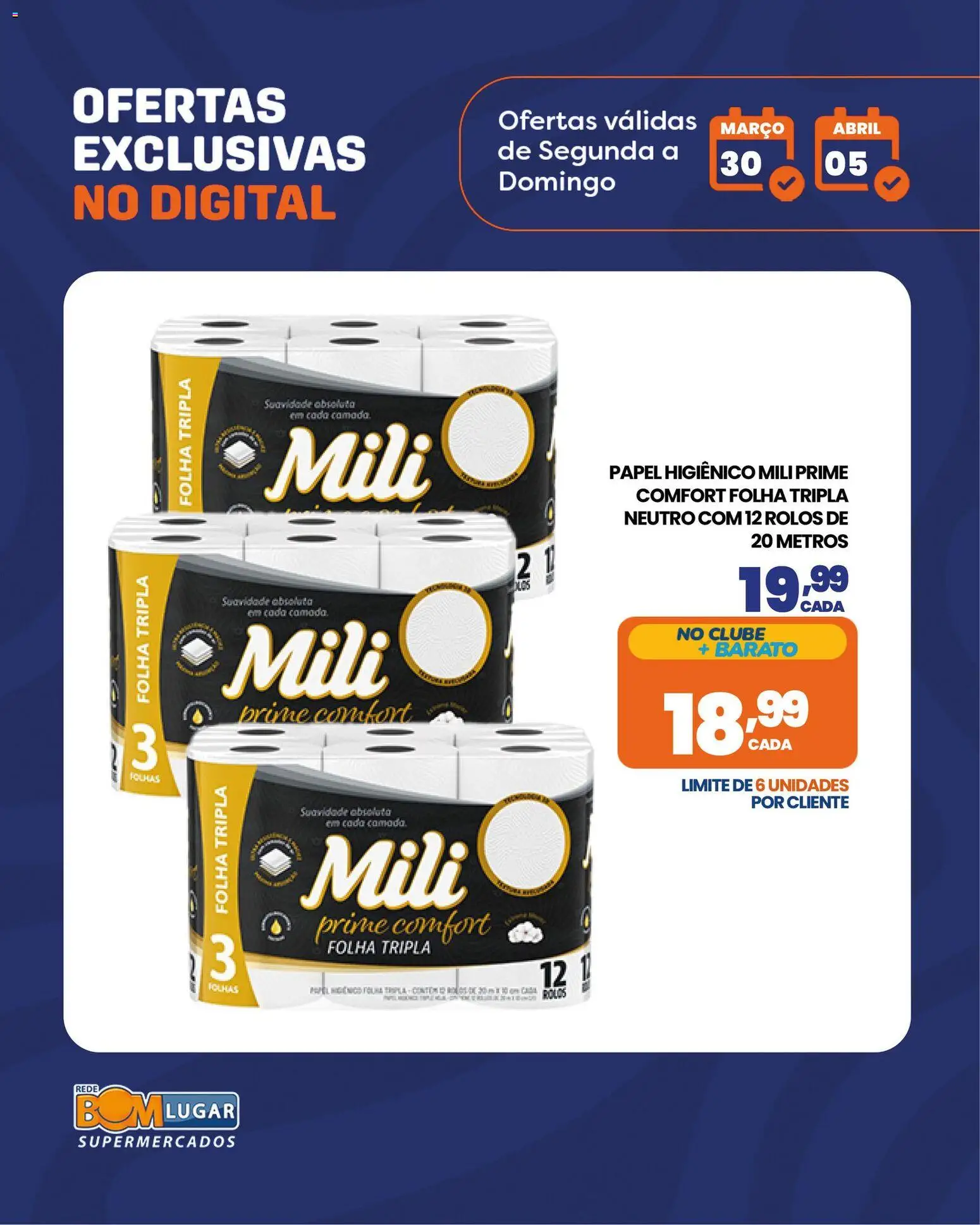 Rede Bom Lugar Folheto - válido de 30.03.2026 | Página: 10 | Produtos: Papel higiênico