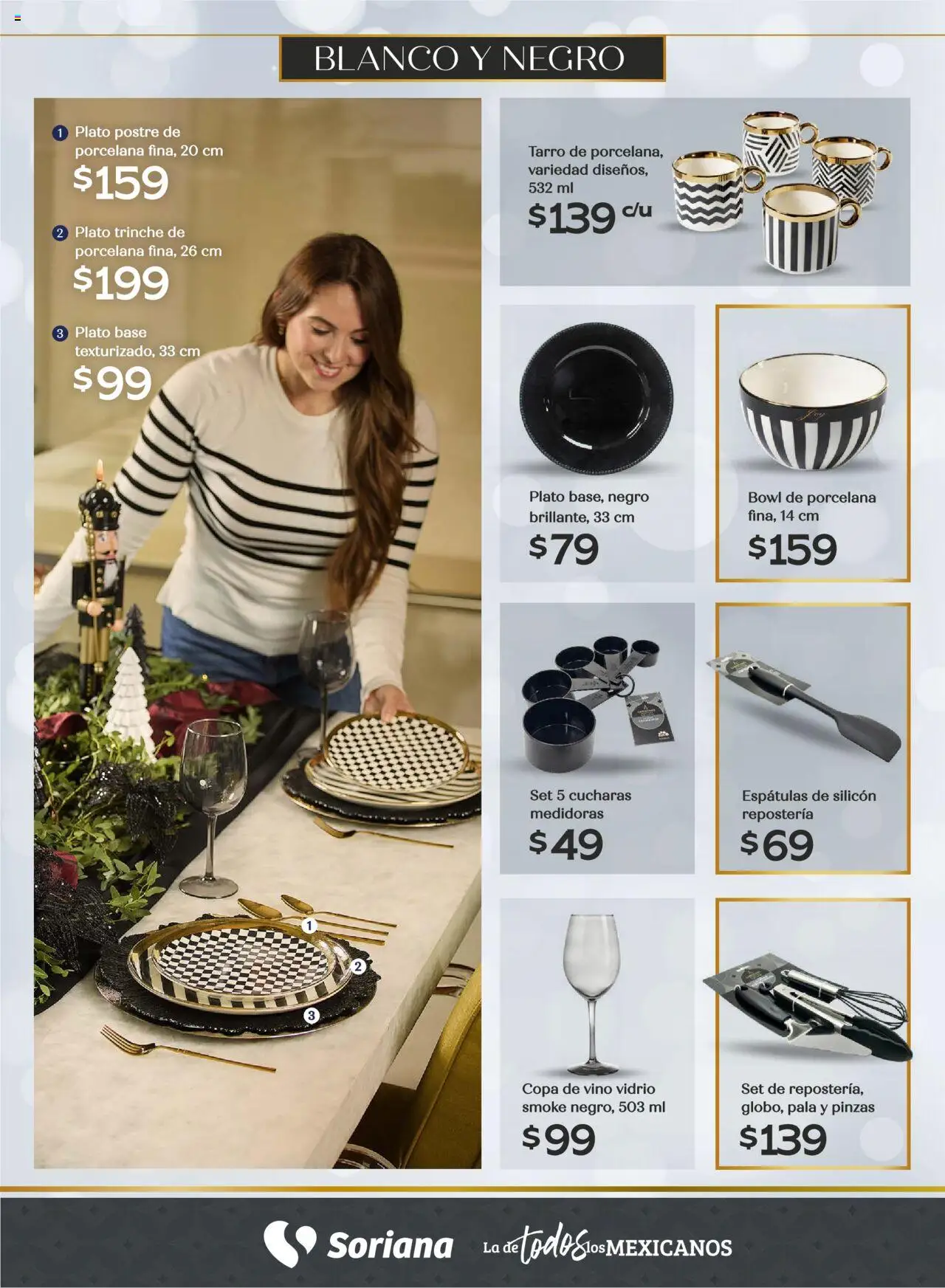 Nuevas ofertas de Soriana válidas en toda la República Mexicana desde el 25.09.2025. ¡Encuentra las mejores ofertas en Soriana - Decoración Navideña Híper Nacional! | Página: 26 | Productos: Pala, Vino, Bowl