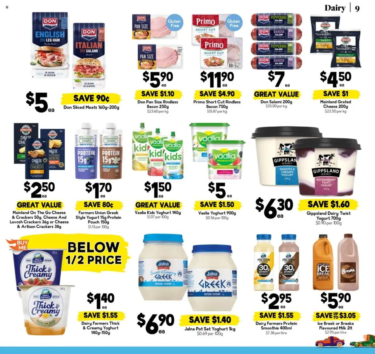 Drakes catalogue - valid from 08.10.2025 | Page: 9 | Products: Milk, Cheese, Salami, Cream