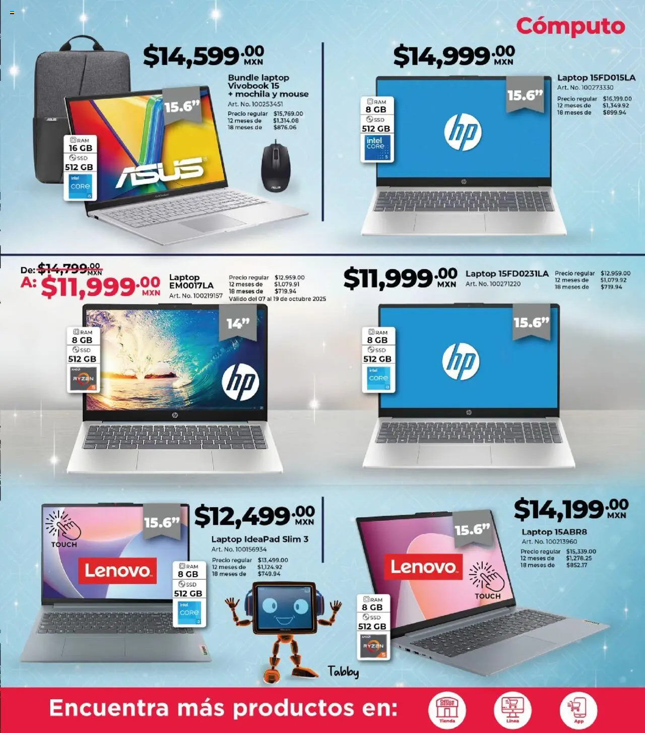 Nuevas ofertas de Office Depot válidas en toda la República Mexicana desde el 01.10.2025. ¡Encuentra las mejores ofertas en Office Depot - Catálogo! | Página: 10 | Productos: Mochila, Mouse