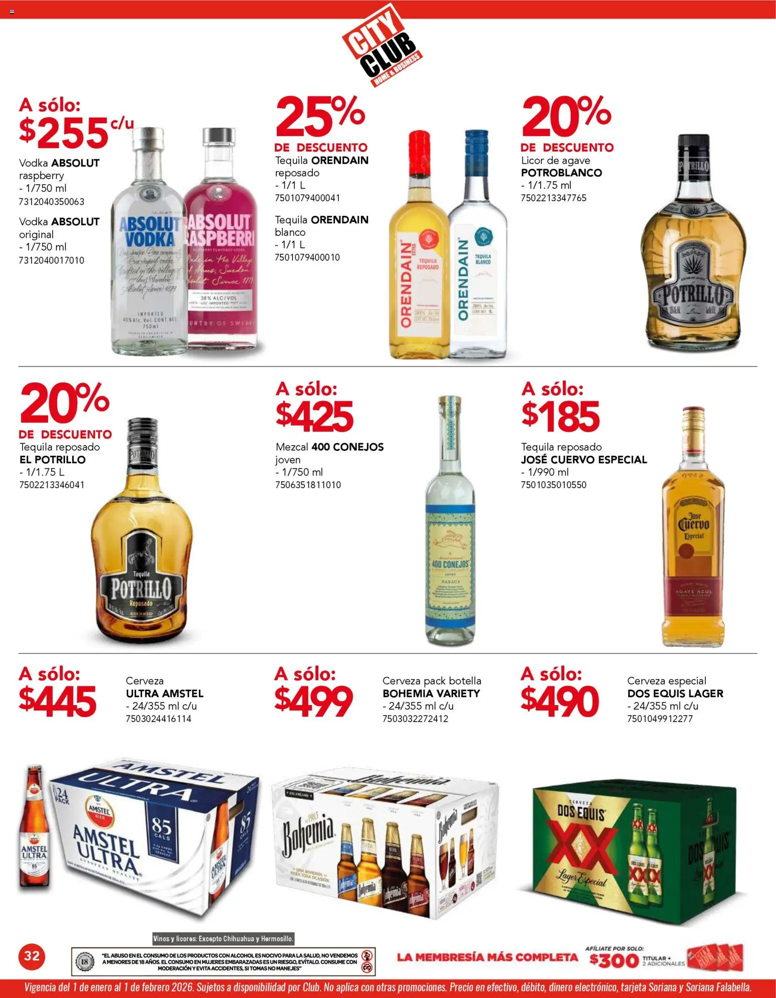 Nuevas ofertas de City Club válidas en toda la República Mexicana desde el 01.01.2026. ¡Encuentra las mejores ofertas en City Club catálogo! | Página: 32