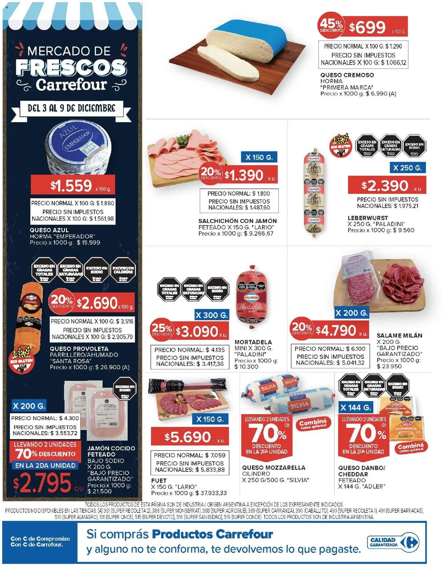 Carrefour Market catálogo │ válido desde el 03.12.2025 | Página: 18 | Productos: Mortadela, Jamón, Salame, Té