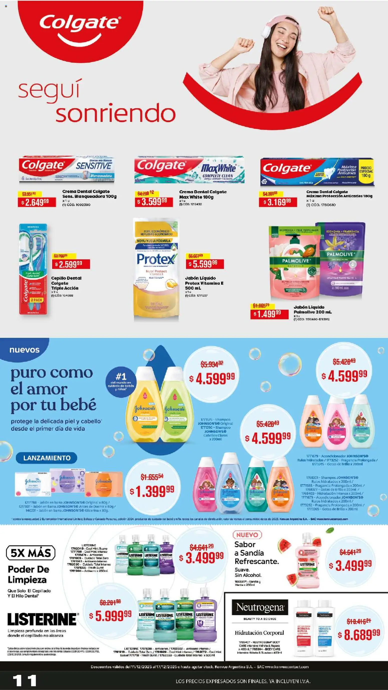 Makro ofertas │ válido desde el 11.12.2025 | Página: 11 | Productos: Cepillo, Shampoo, Acondicionador, Brillo
