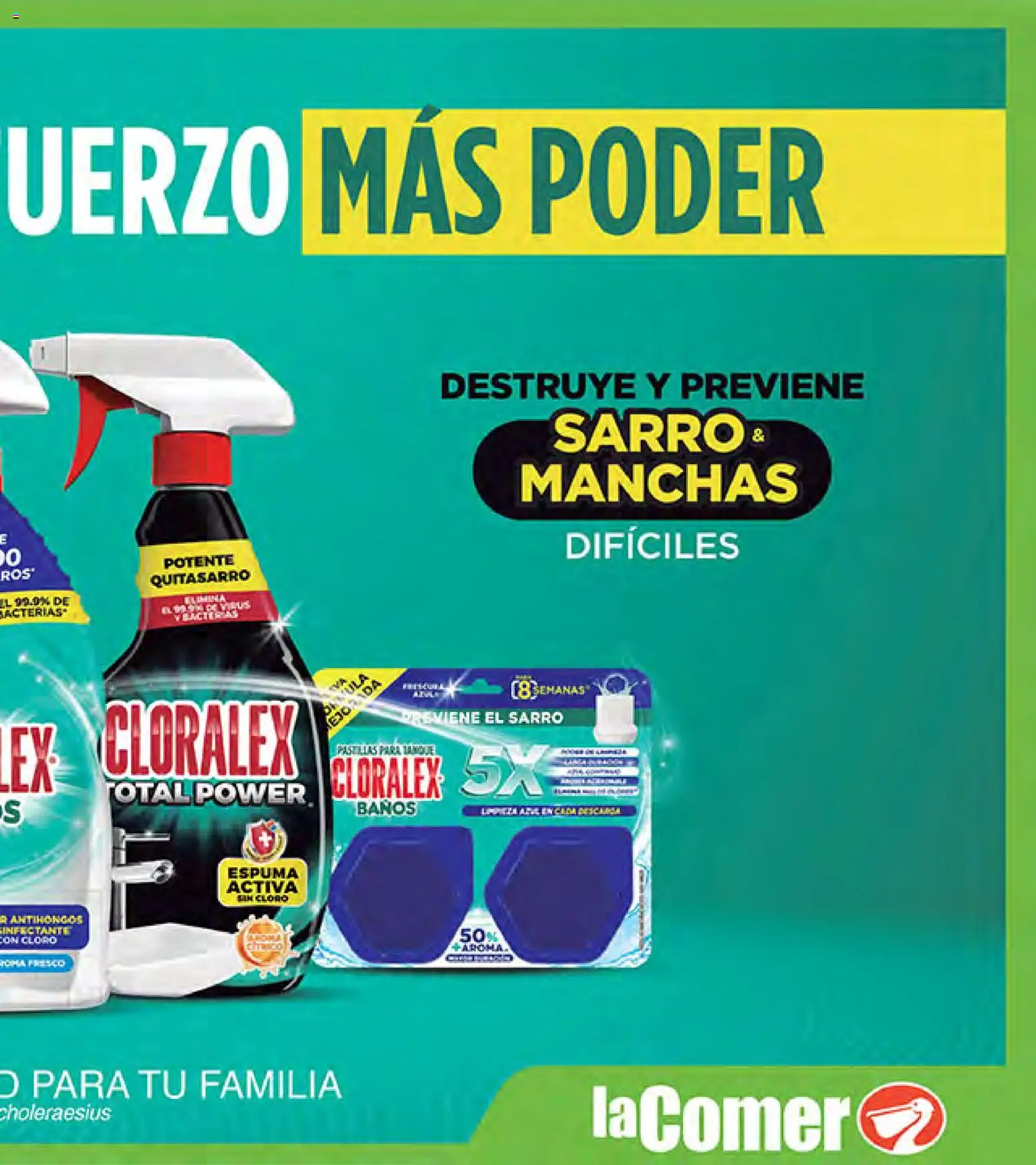 Nuevas ofertas de La Comer válidas en toda la República Mexicana desde el 13.02.2026. ¡Encuentra las mejores ofertas en La Comer folleto Ofertas! | Página: 19 | Productos: Espuma, Cloro