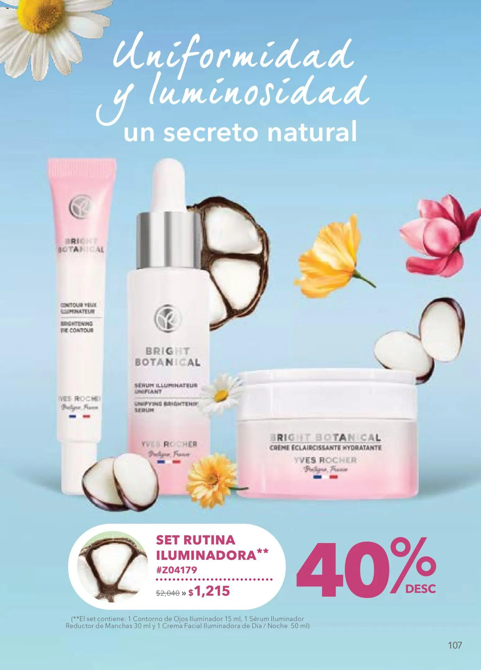 Nuevas ofertas de Yves Rocher válidas en toda la República Mexicana desde el 24.03.2026. ¡Encuentra las mejores ofertas en Yves Rocher campaña 5 2026! | Página: 109 | Productos: Iluminador, Contorno de ojos, Serum, Crema