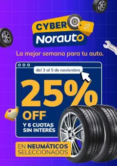 Vista previa Norauto Cyber Monday válido desde el 03.11.2025