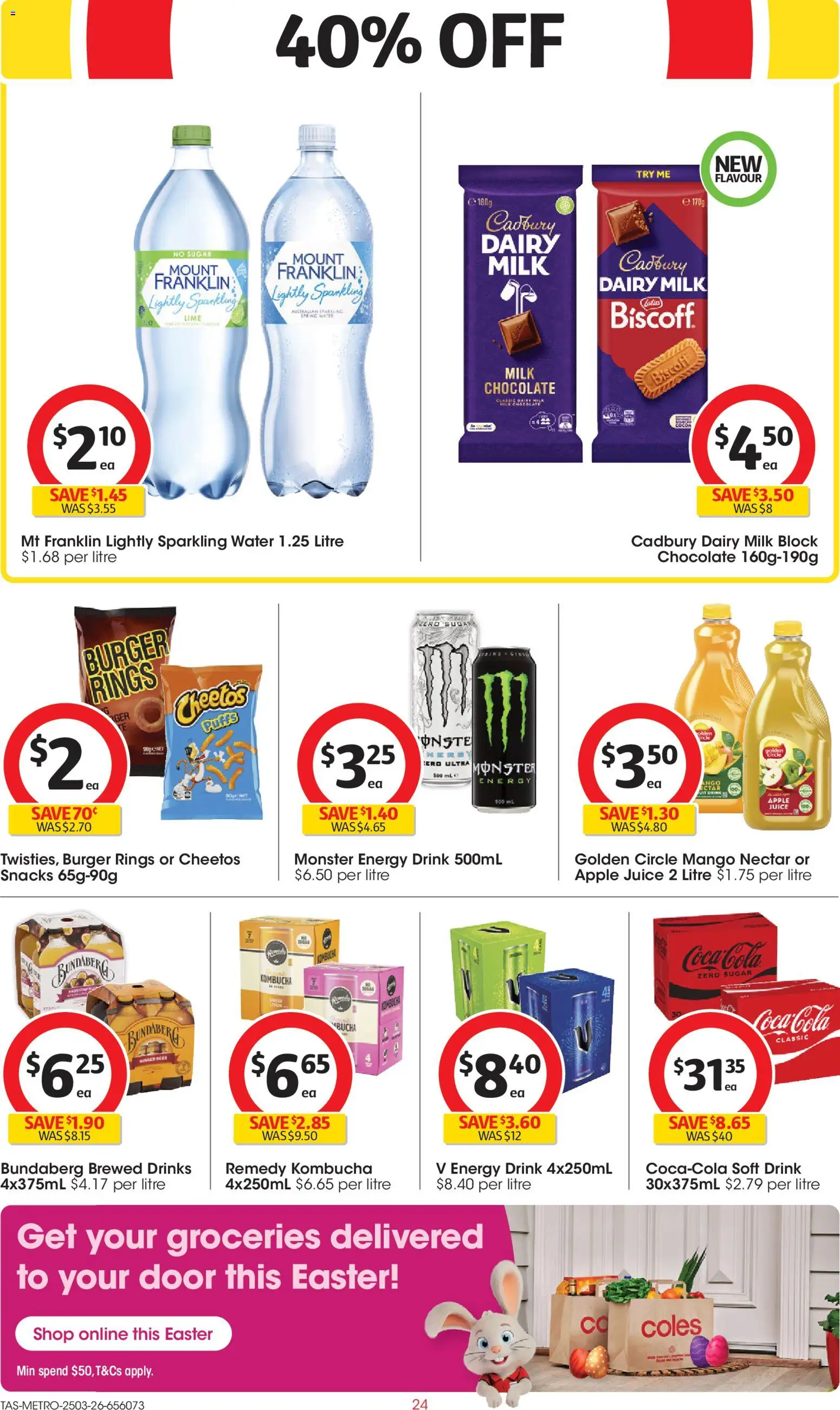 Coles catalogue - valid from 25.03.2026 | Page: 24 | Products: Door, Milk, Dairy, Lime