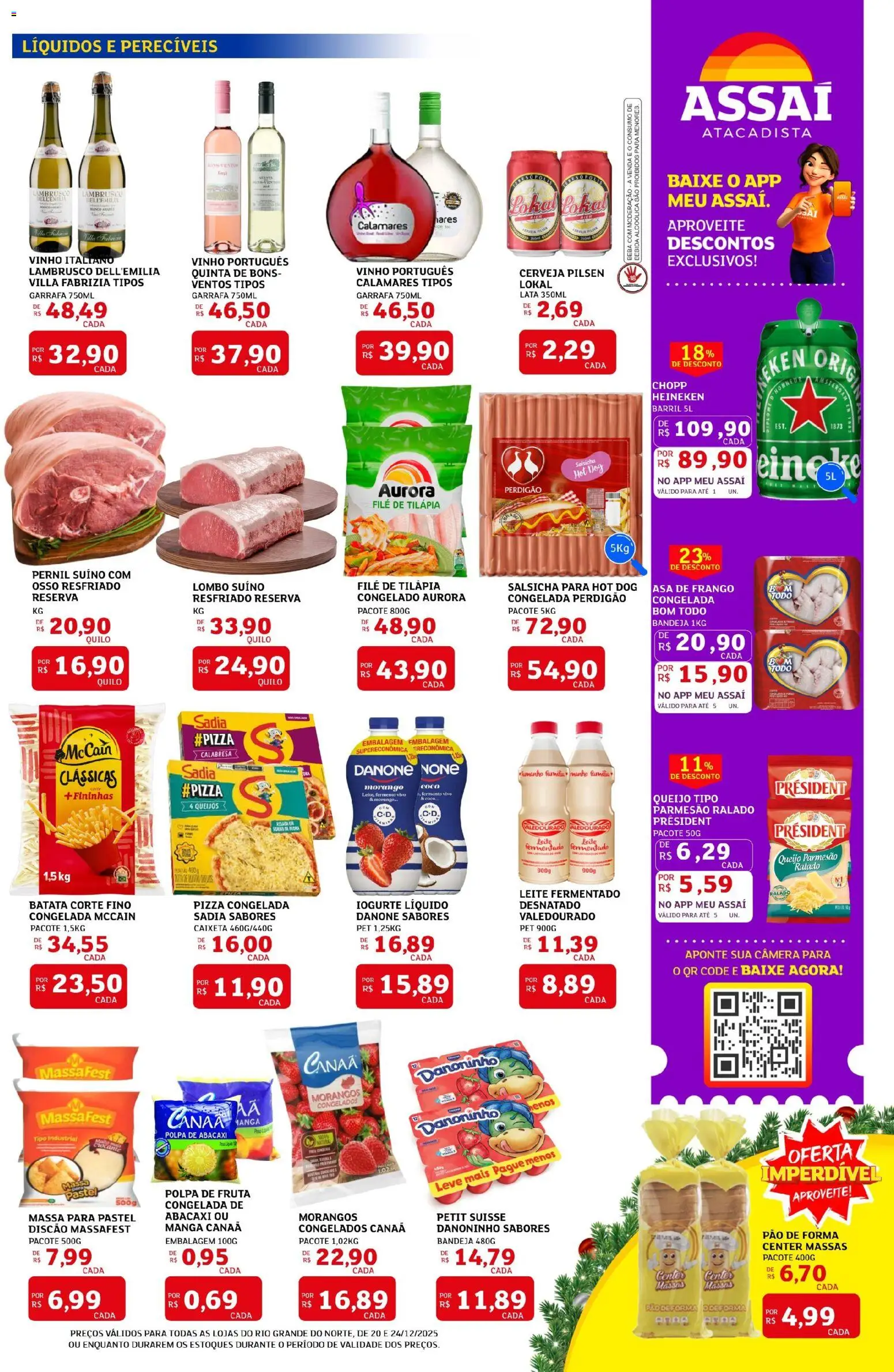 Assaí Atacadista Folheto - válido de 20.12.2025 | Página: 3 | Produtos: Pernil, Vinho, Câmera, Leite fermentado