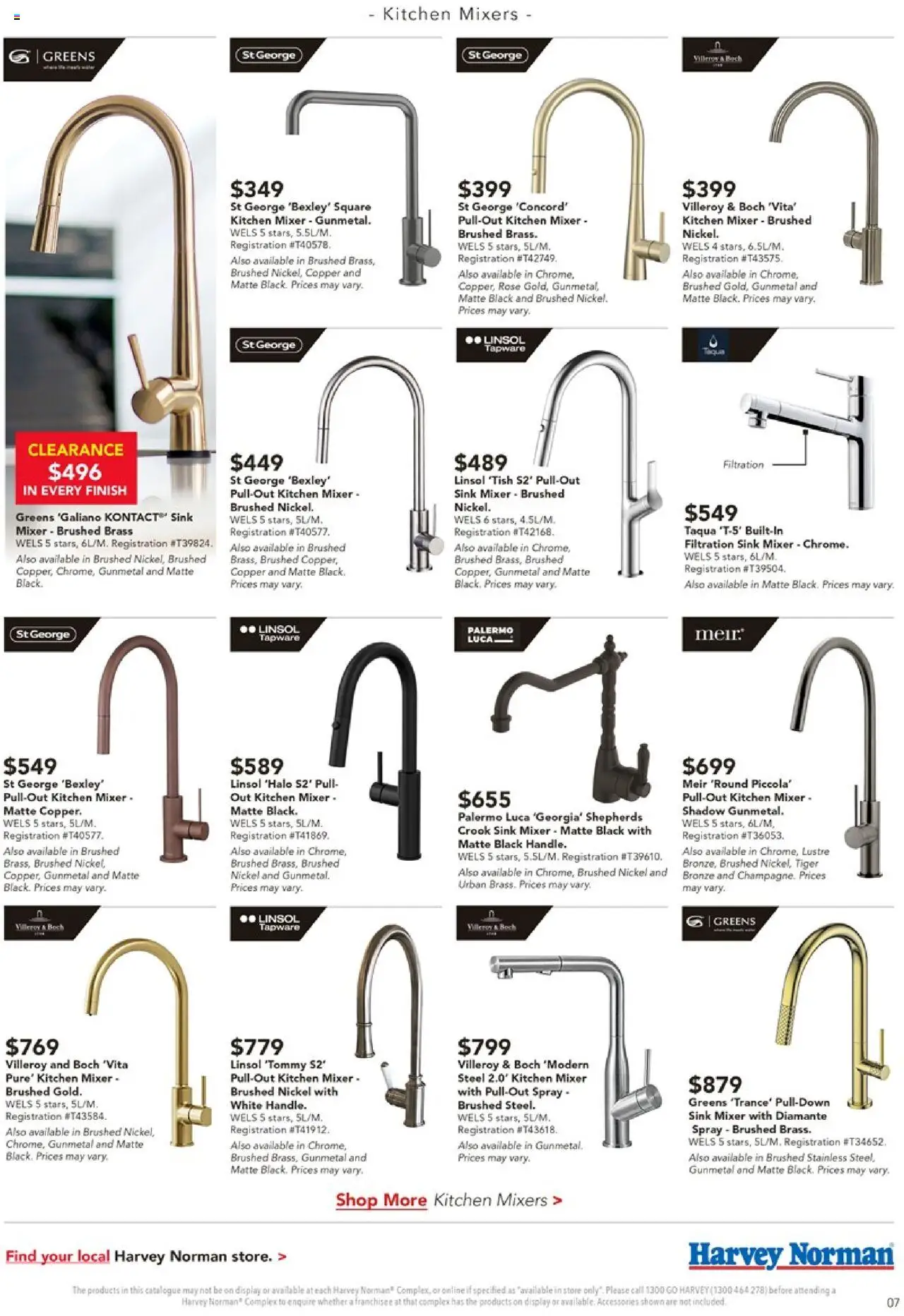 Harvey Norman catalogue - valid from 03.10.2025 | Page: 7 | Products: Sink, Greens, Accessories, Mixer