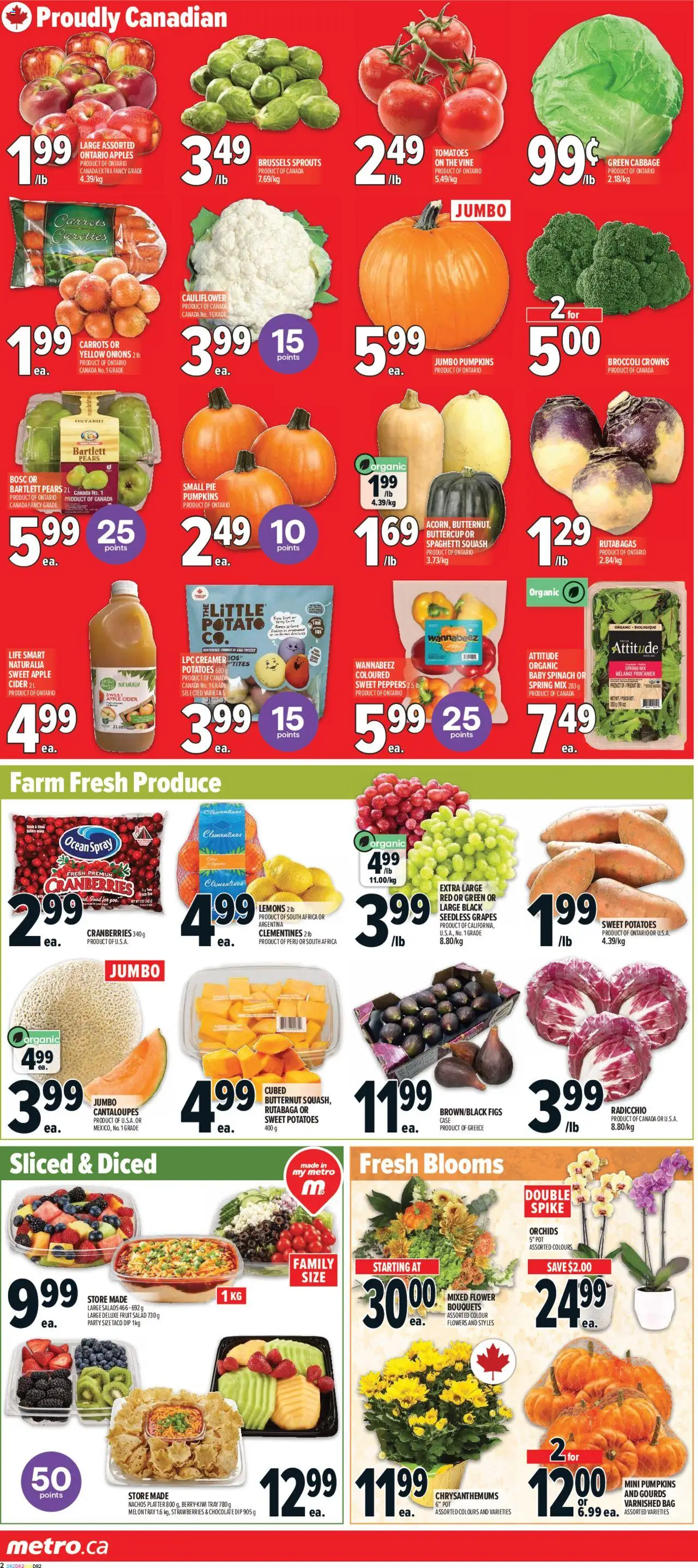 Metro flyer valid from 09.10.2025 | Page: 6 | Products: Strawberries, Potatoes, Bag, Tomatoes
