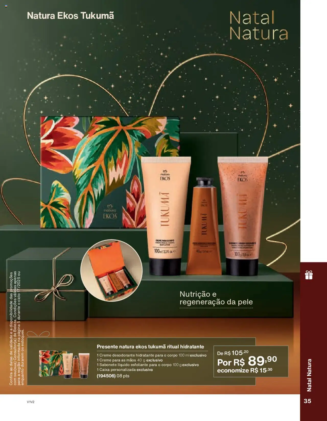 Natura Folheto - válido de 14.10.2025 | Página: 35 | Produtos: Desodorante, Caixa, Creme, Sabonete