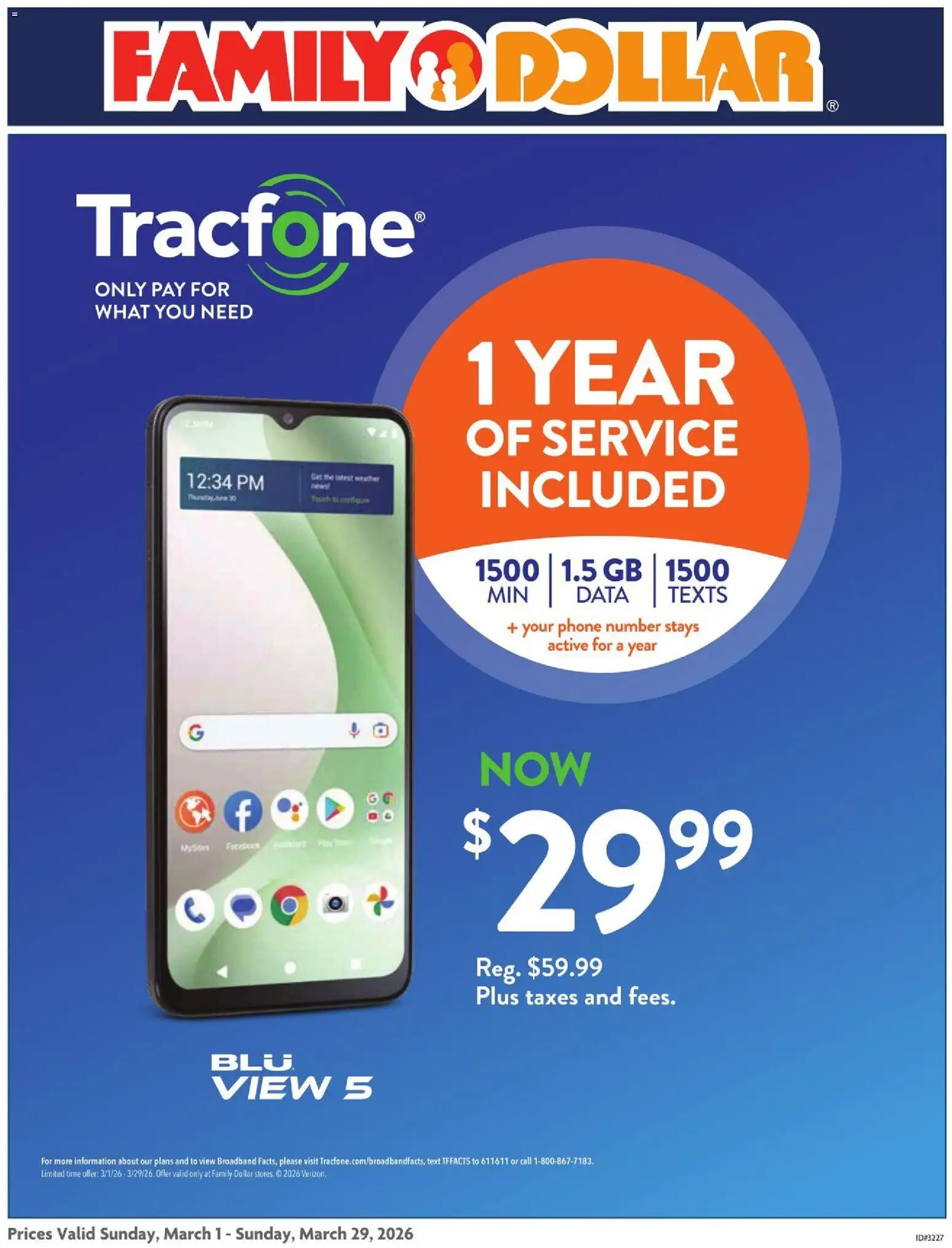 Family Dollar AT&T/Tracfone - TX - valid from 01.03.2026 | Page: 1 | Products: Phone