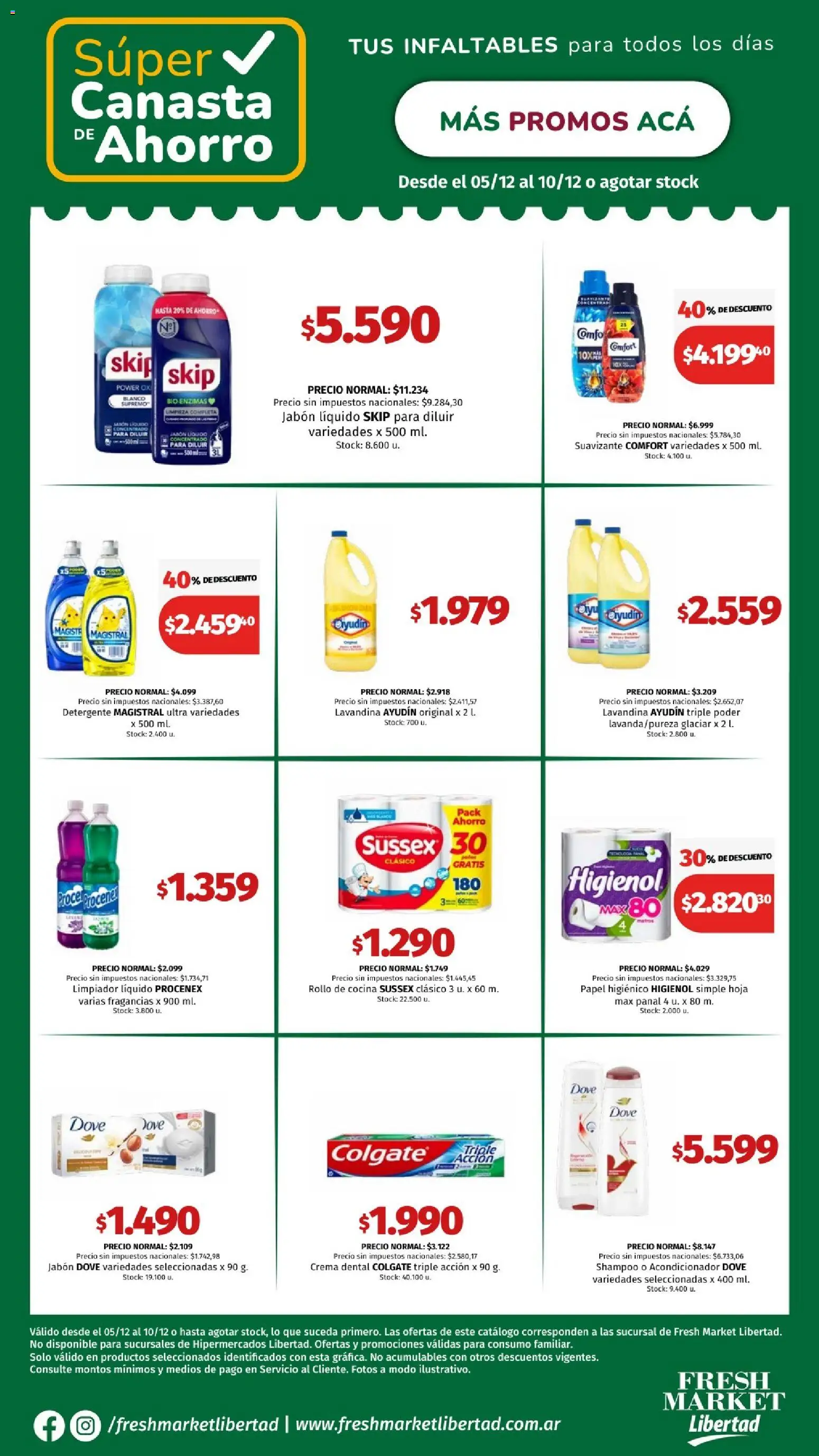 Hipermercado Libertad catálogo │ válido desde el 05.12.2025 | Página: 4 | Productos: Shampoo, Acondicionador, Jabón, Detergente