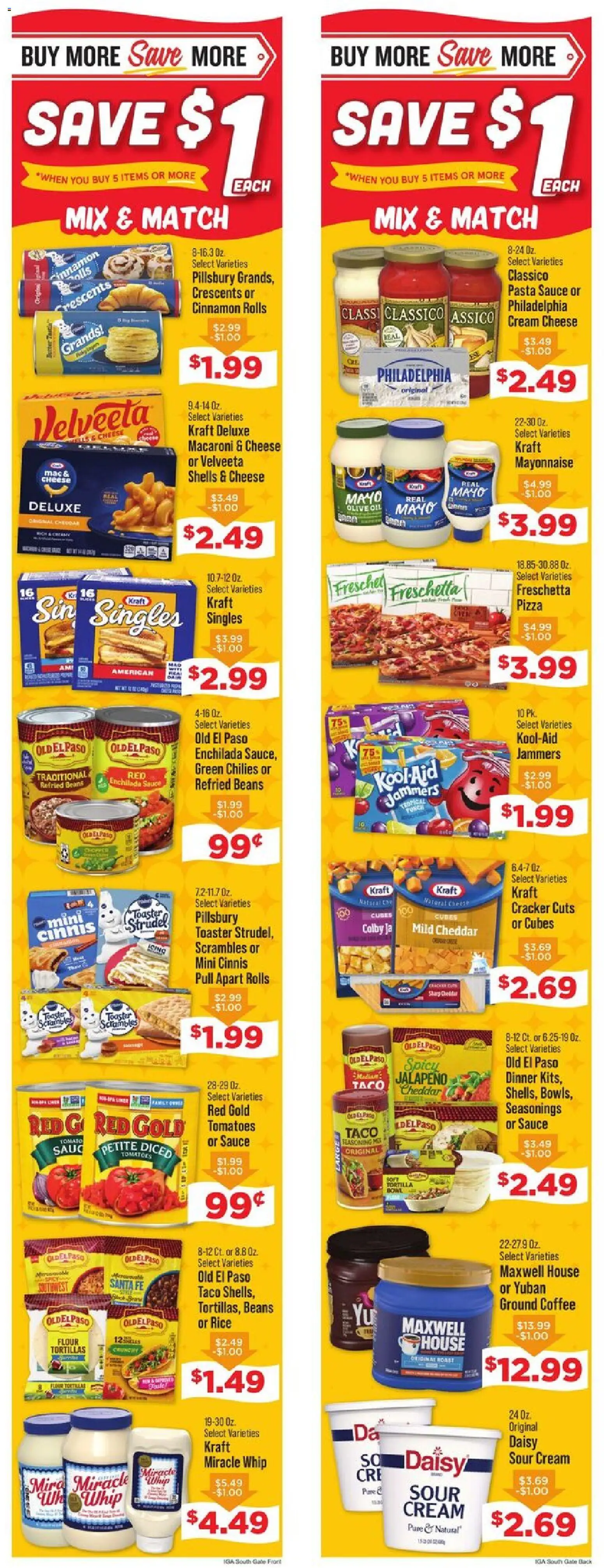 IGA Weekly Ad - valid from 07.01.2026 | Page: 2 | Products: Cheese, Coffee, Pizza, Mayonnaise