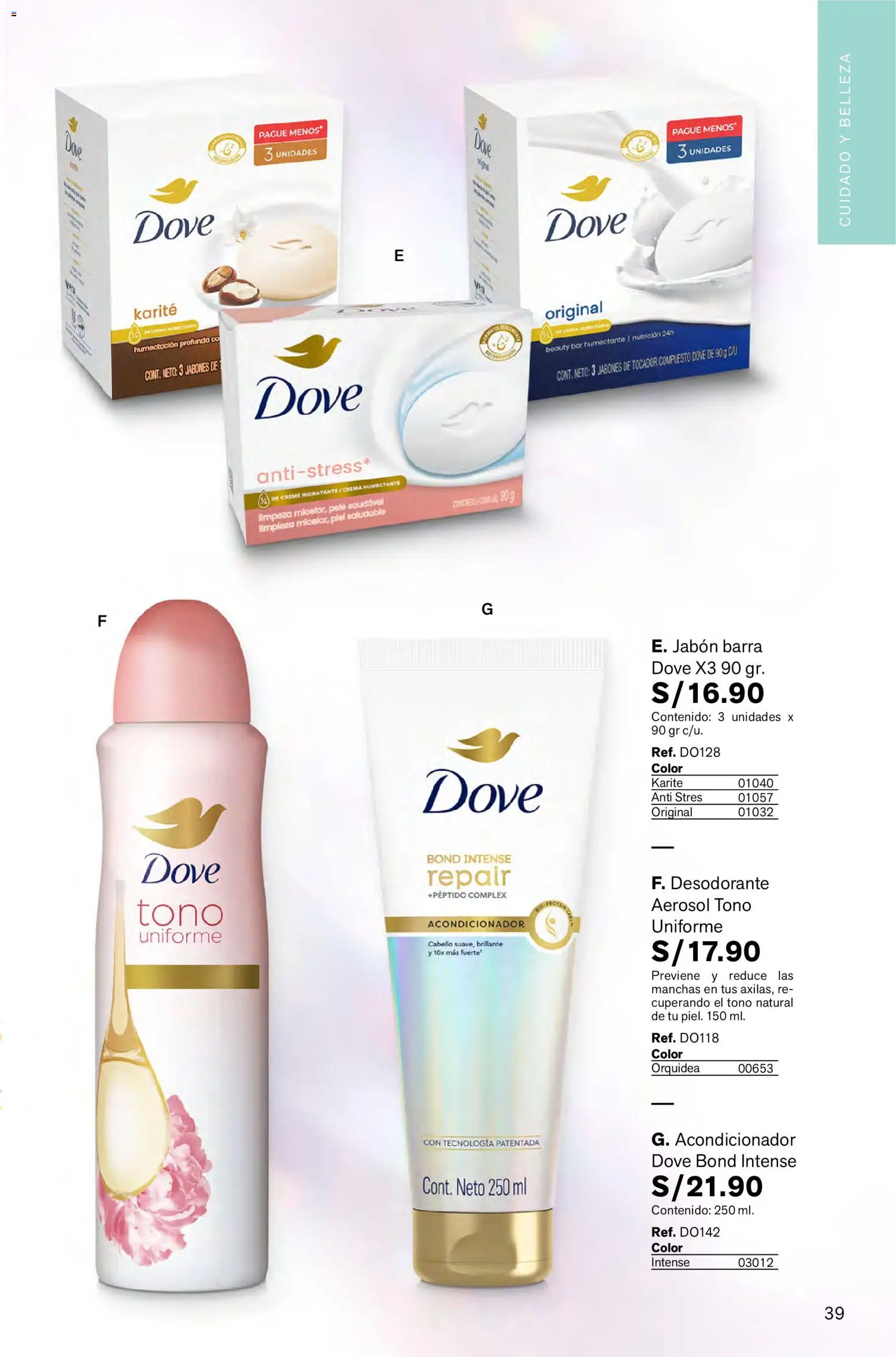 Catálogo Leonisa válido desde 16.01.2026 | Página: 39 | Productos: Acondicionador, Jabón, Desodorante, Crema