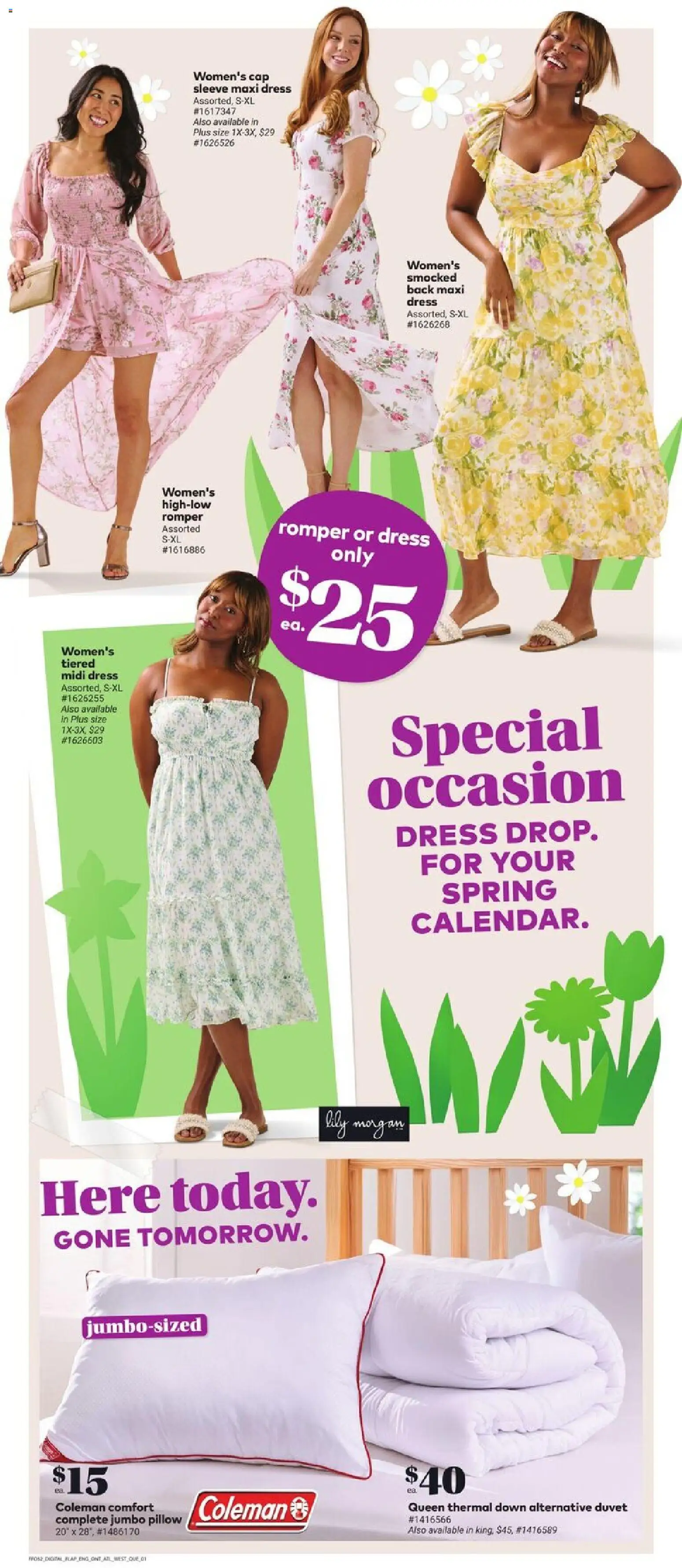 Giant Tiger flyer valid from 11.03.2026 | Page: 4 | Products: Cap, Dress, Pillow