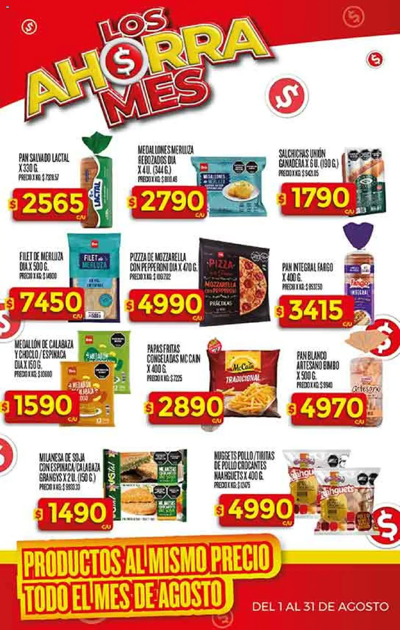 Supermercado DIA Ofertas │ válido desde el 06.08.2025 | Página: 25 | Productos: Pollo, Pan, Pizza, Papas fritas