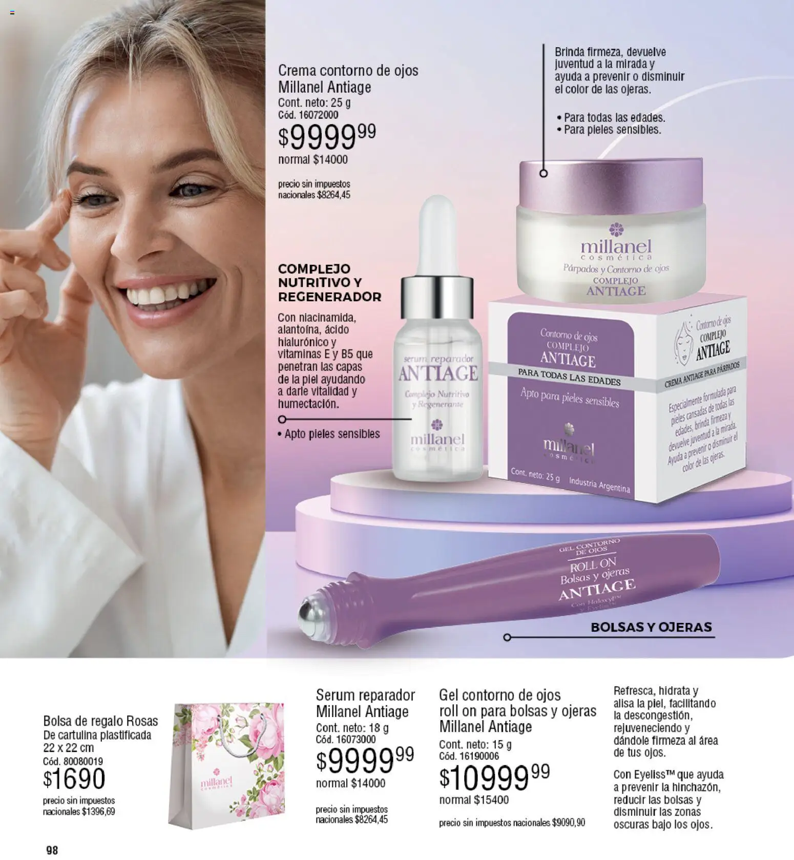 Millanel - Catálogo │ válido desde el 30.03.2026 | Página: 98 | Productos: Vitaminas, Bolsa, Contorno de ojos, Contorno
