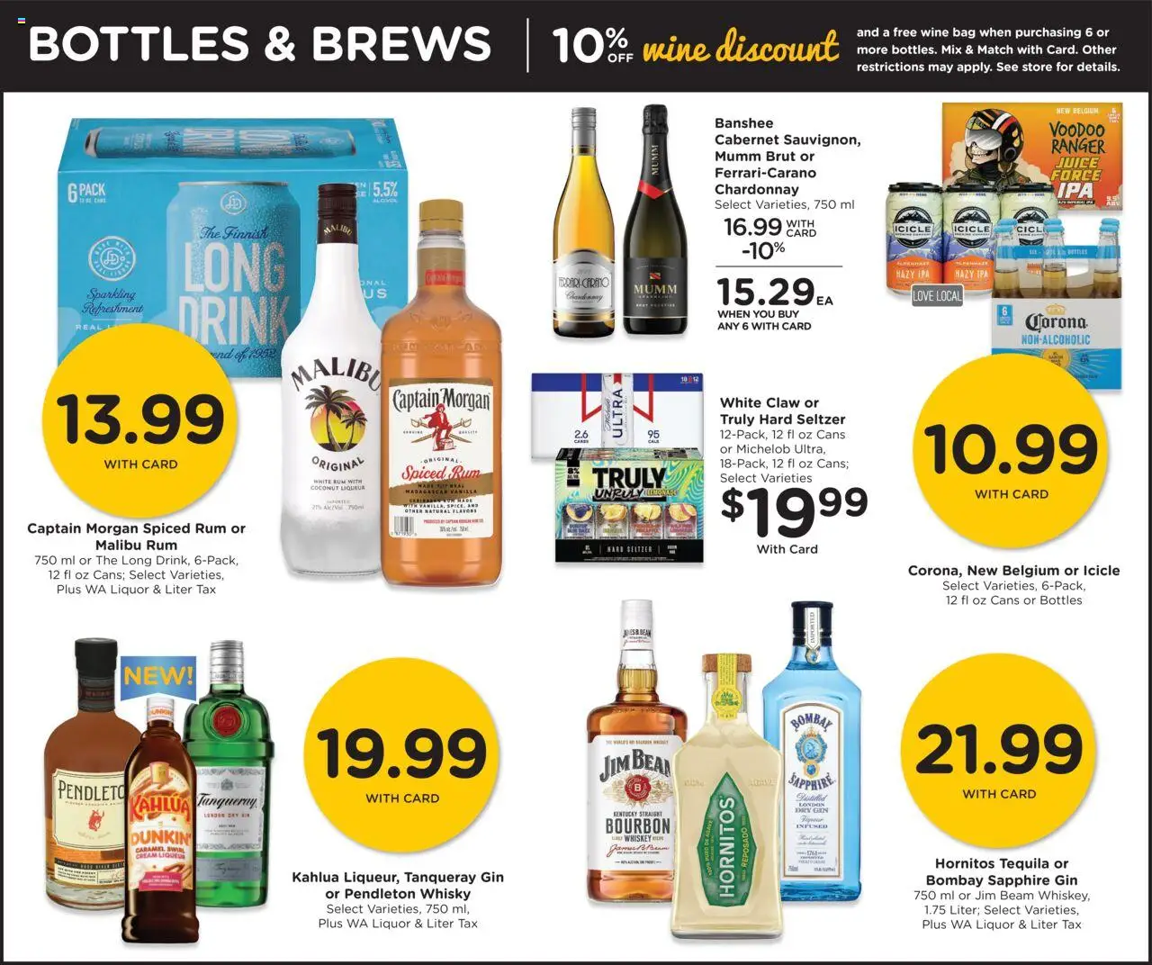 QFC Weekly Ad - valid from 15.10.2025 | Page: 13 | Products: Juice, Bourbon, Gin, Bag