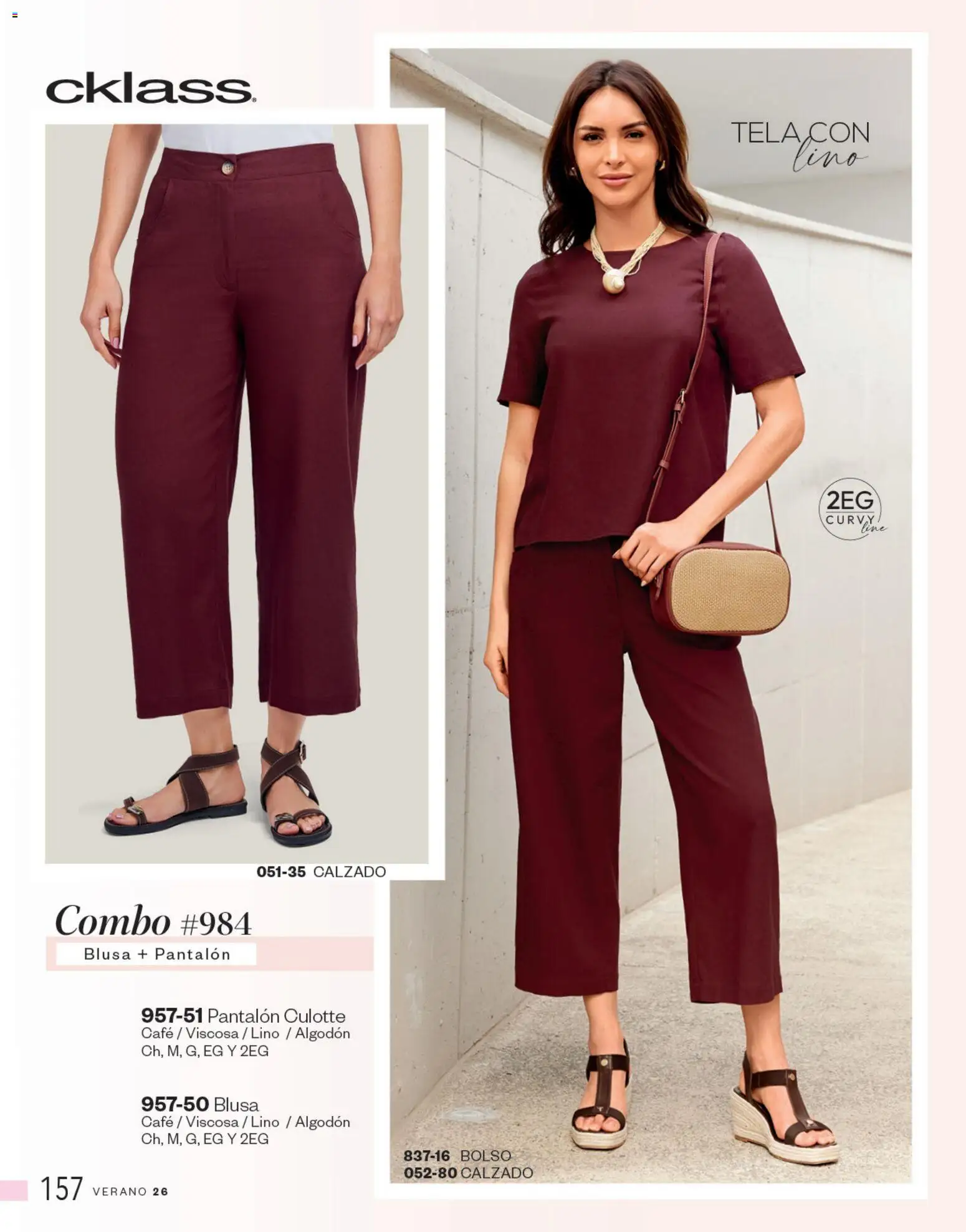 Nuevas ofertas de Cklass válidas en toda la República Mexicana desde el 05.03.2026. ¡Encuentra las mejores ofertas en Cklass catálogo Complemento Verano Ropa! | Página: 158 | Productos: Blusa, Bolso, Café, Algodón