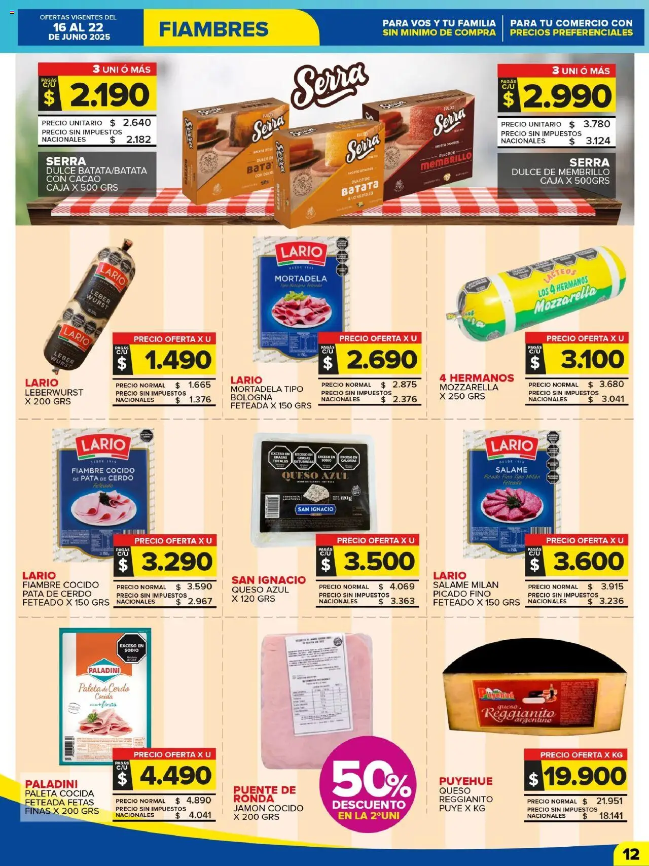 Carrefour Maxi catálogo │ válido desde el 16.06.2025 | Página: 12 | Productos: Caja, Jamón cocido, Queso, Cacao