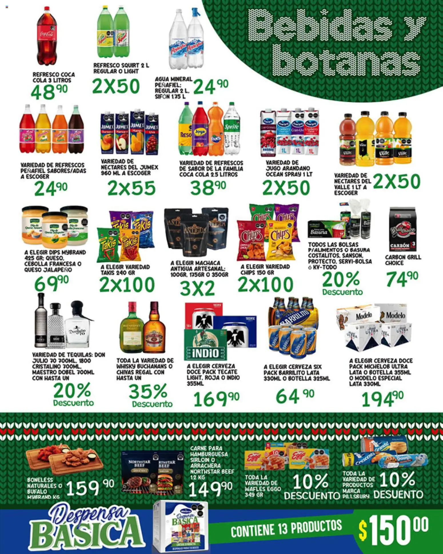 Nuevas ofertas de Alsuper válidas en toda la República Mexicana desde el 19.12.2025. ¡Encuentra las mejores ofertas en Alsuper folleto Saltillo! | Página: 3 | Productos: Whiskey, Jugo, Tequila, Botella