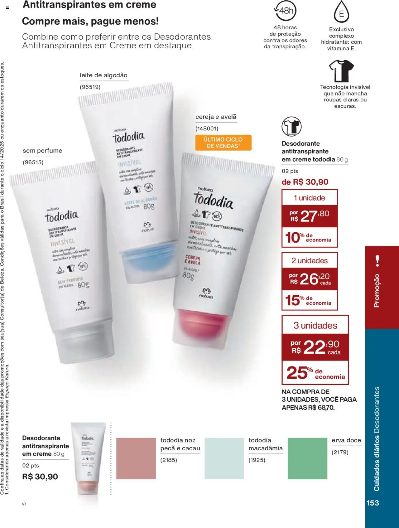 Natura Folheto - válido de 18.08.2025 | Página: 153 | Produtos: Perfume, Revista, Creme, Avelã
