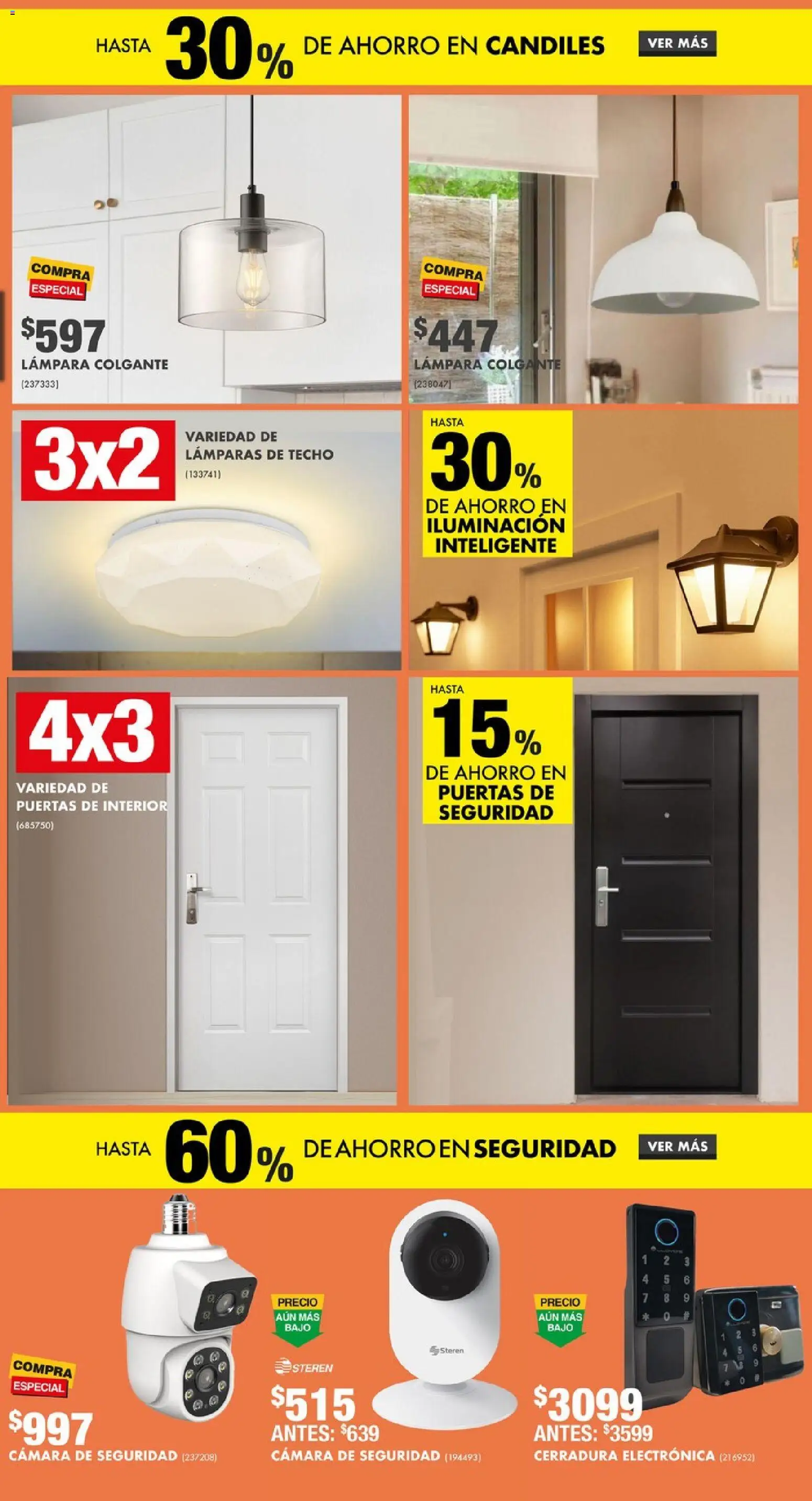 Nuevas ofertas de Home Depot válidas en toda la República Mexicana desde el 27.11.2025. ¡Encuentra las mejores ofertas en Home Depot Black Friday! | Página: 9 | Productos: Cámara, Cerradura, Lámpara
