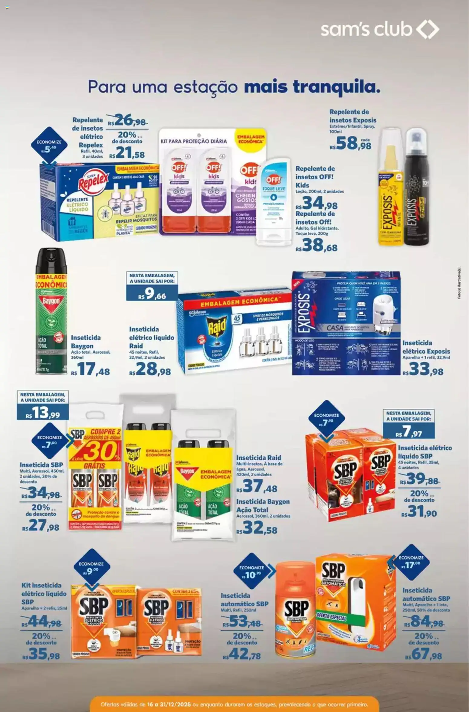 Sam's Club Folheto - válido de 16.12.2025 | Página: 9 | Produtos: Base, Repelente, Inseticida