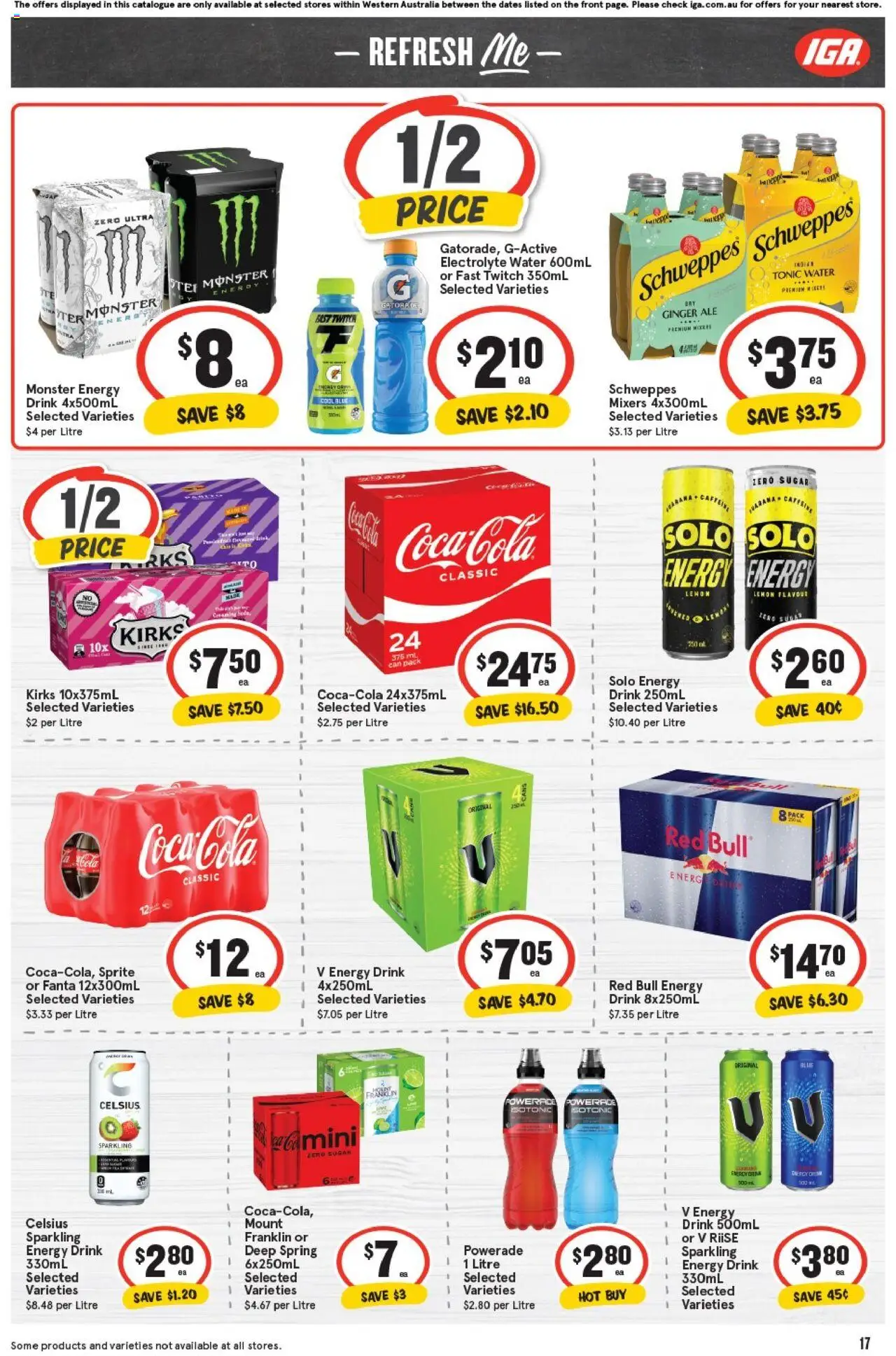 IGA catalogue - valid from 15.10.2025 | Page: 20 | Products: Energy drink, Ginger, Coca Cola, Sugar
