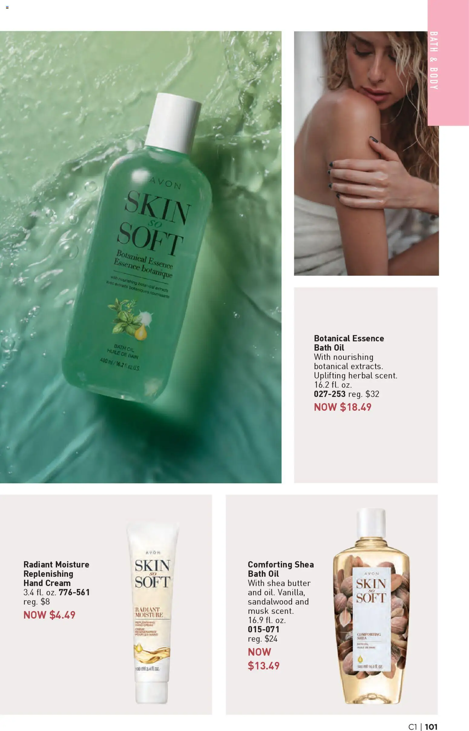 Avon Brochure - valid from 31.12.2025 | Page: 101 | Products: Bath, Butter, Hand cream, Cream
