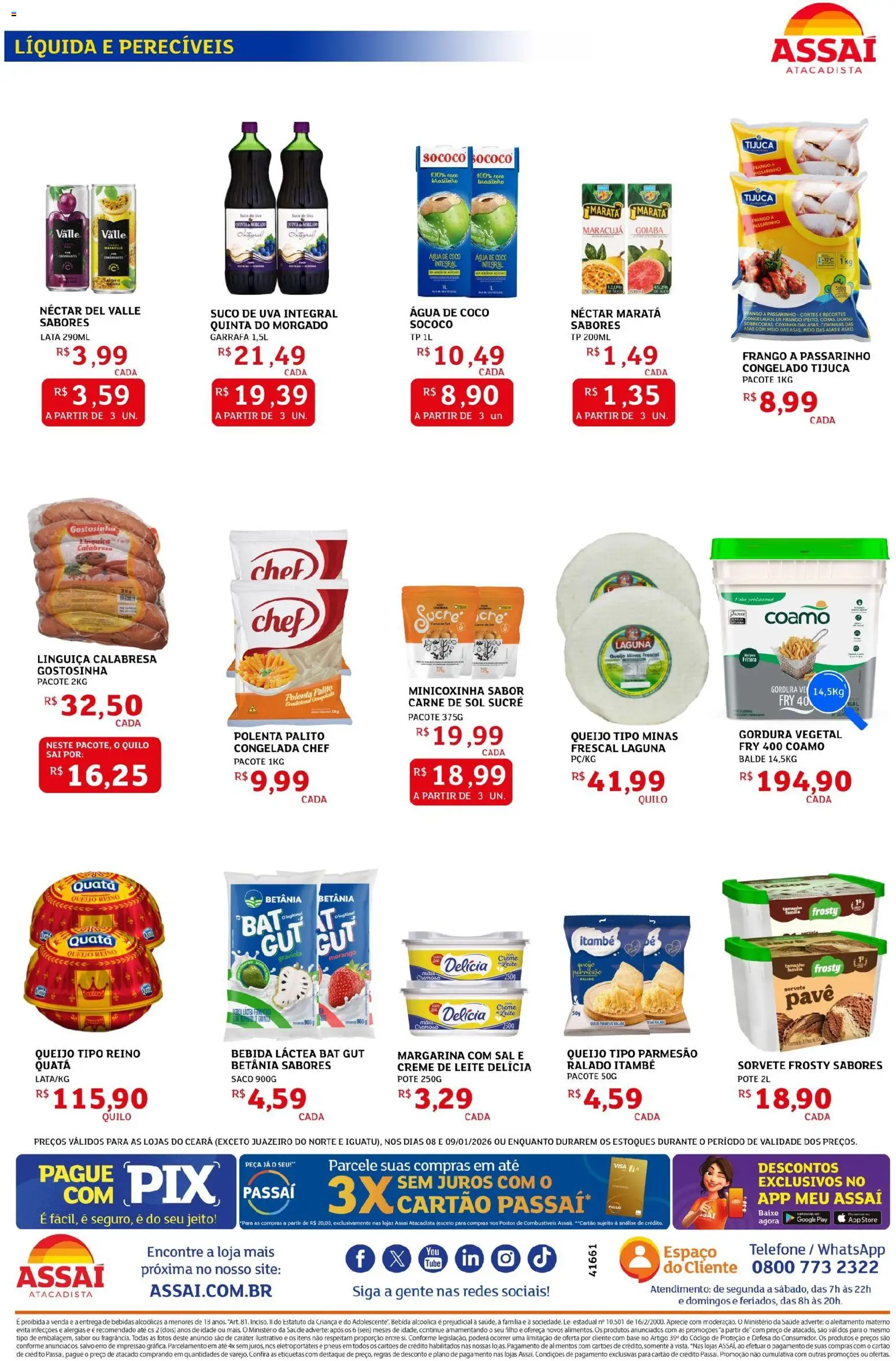 Assaí Atacadista Folheto - válido de 08.01.2026 | Página: 2 | Produtos: Pneus, Carne, Bebida, Margarina