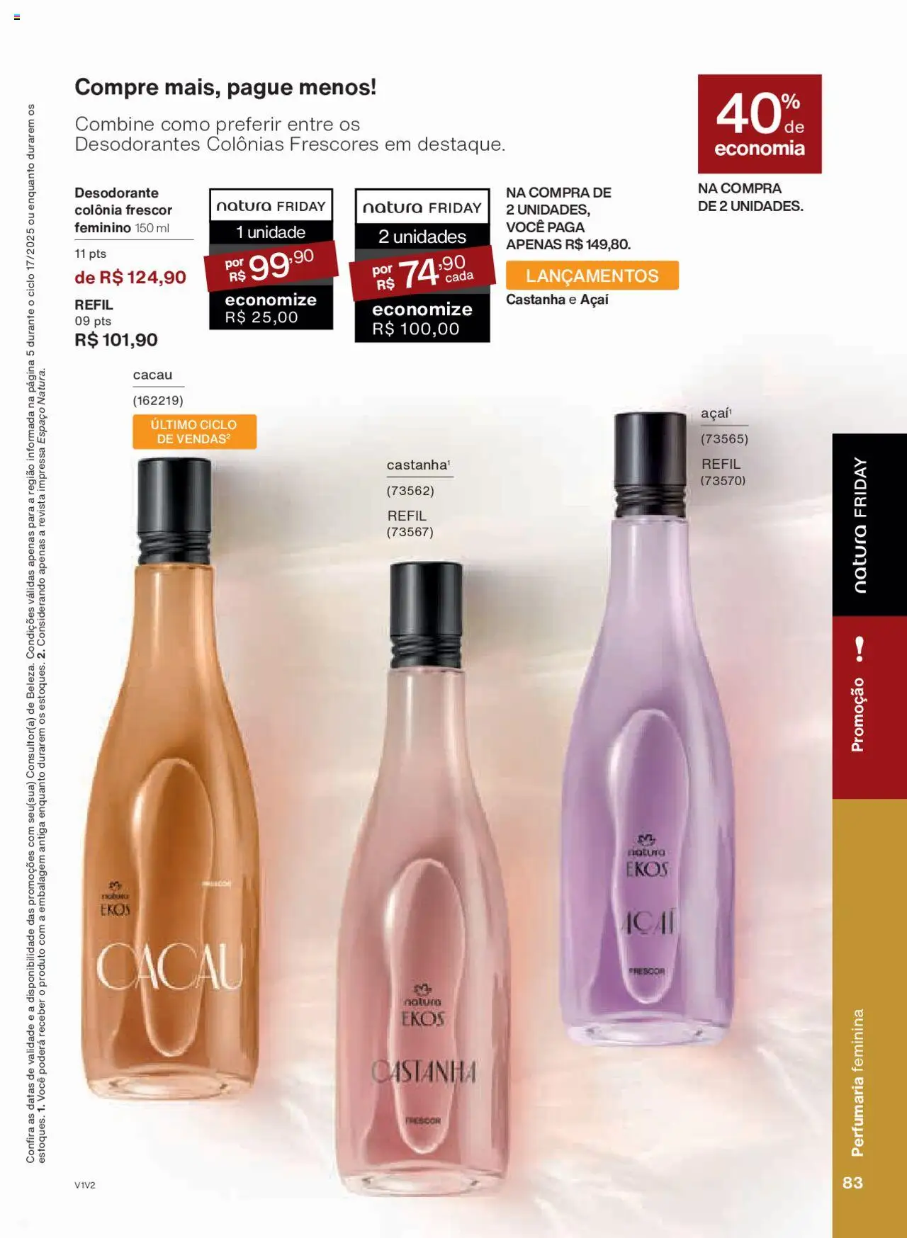 Natura Folheto - válido de 14.10.2025 | Página: 83 | Produtos: Desodorante, Revista, Açaí