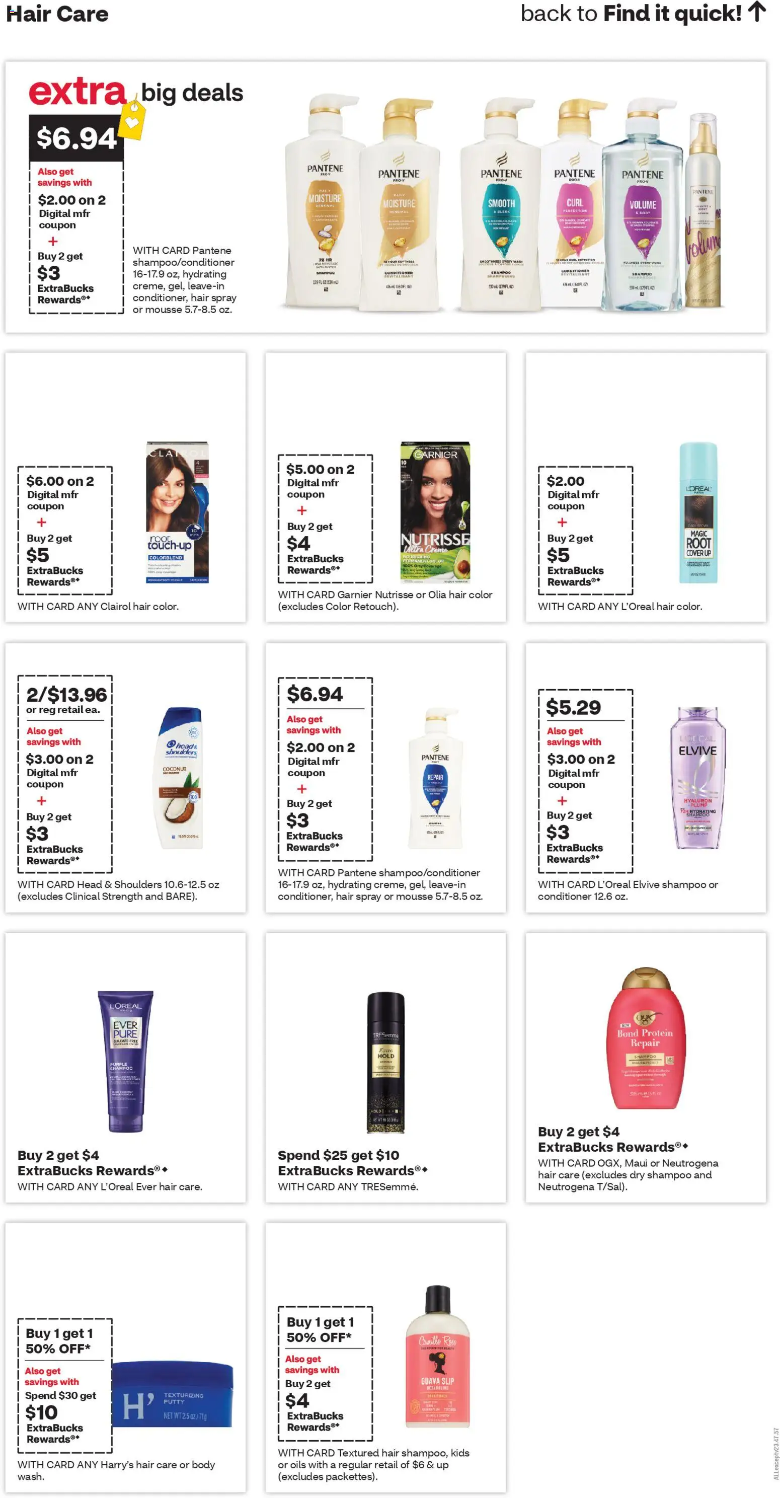 CVS Pharmacy Weekly Ad - NY - valid from 09.11.2025 | Page: 13 | Products: Shampoo, Conditioner, Hair spray, Hair color