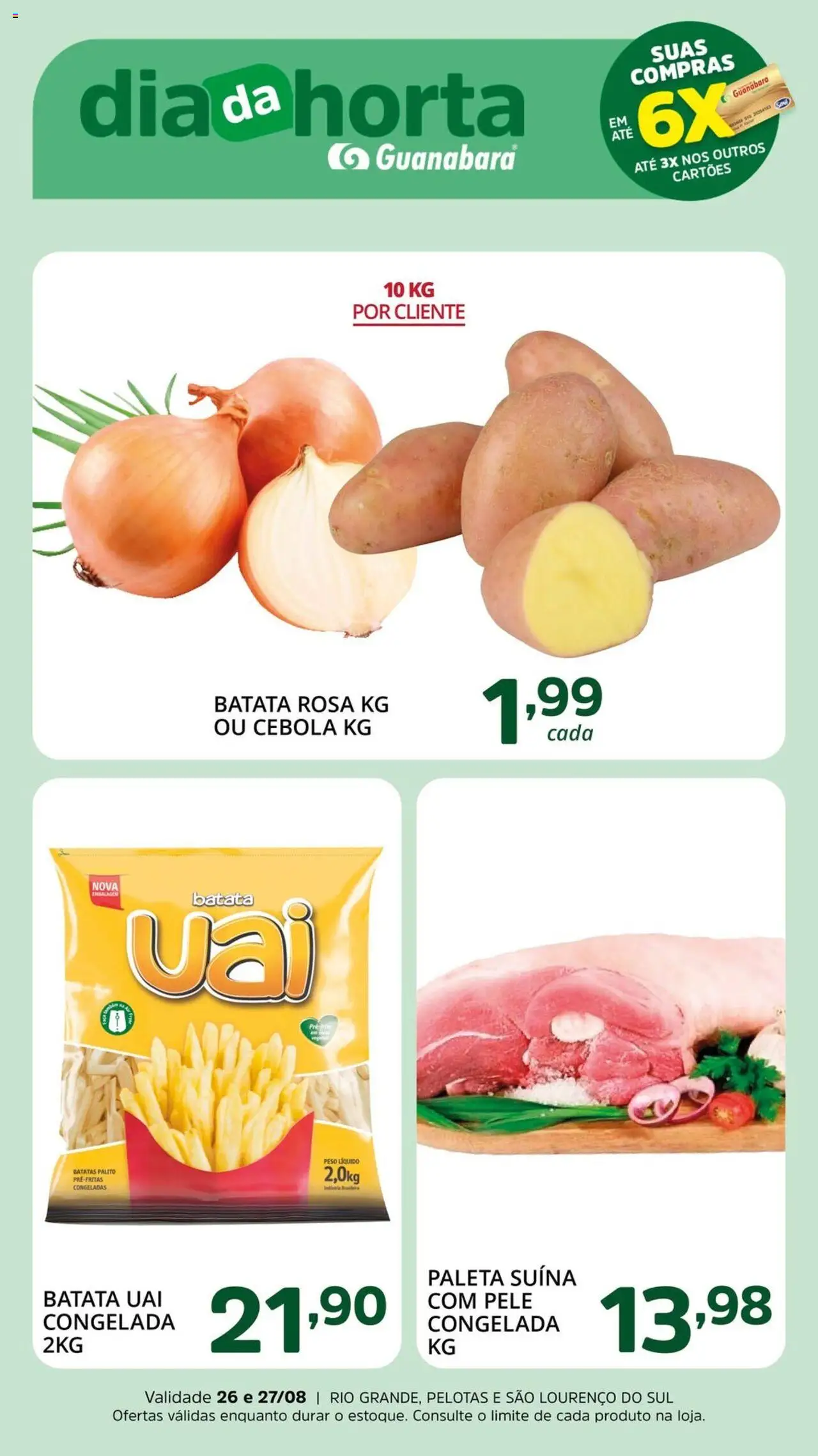 Supermercado Guanabara Folheto - válido de 26.08.2025 | Página: 2 | Produtos: Cebola, Batata