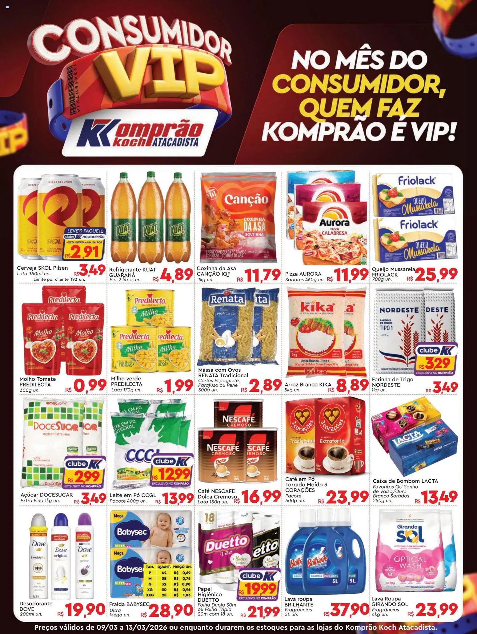 Komprao Atacadista Folheto - válido de 09.03.2026 | Página: 1 | Produtos: Desodorante, Girando sol, Café, Caixa de bombom