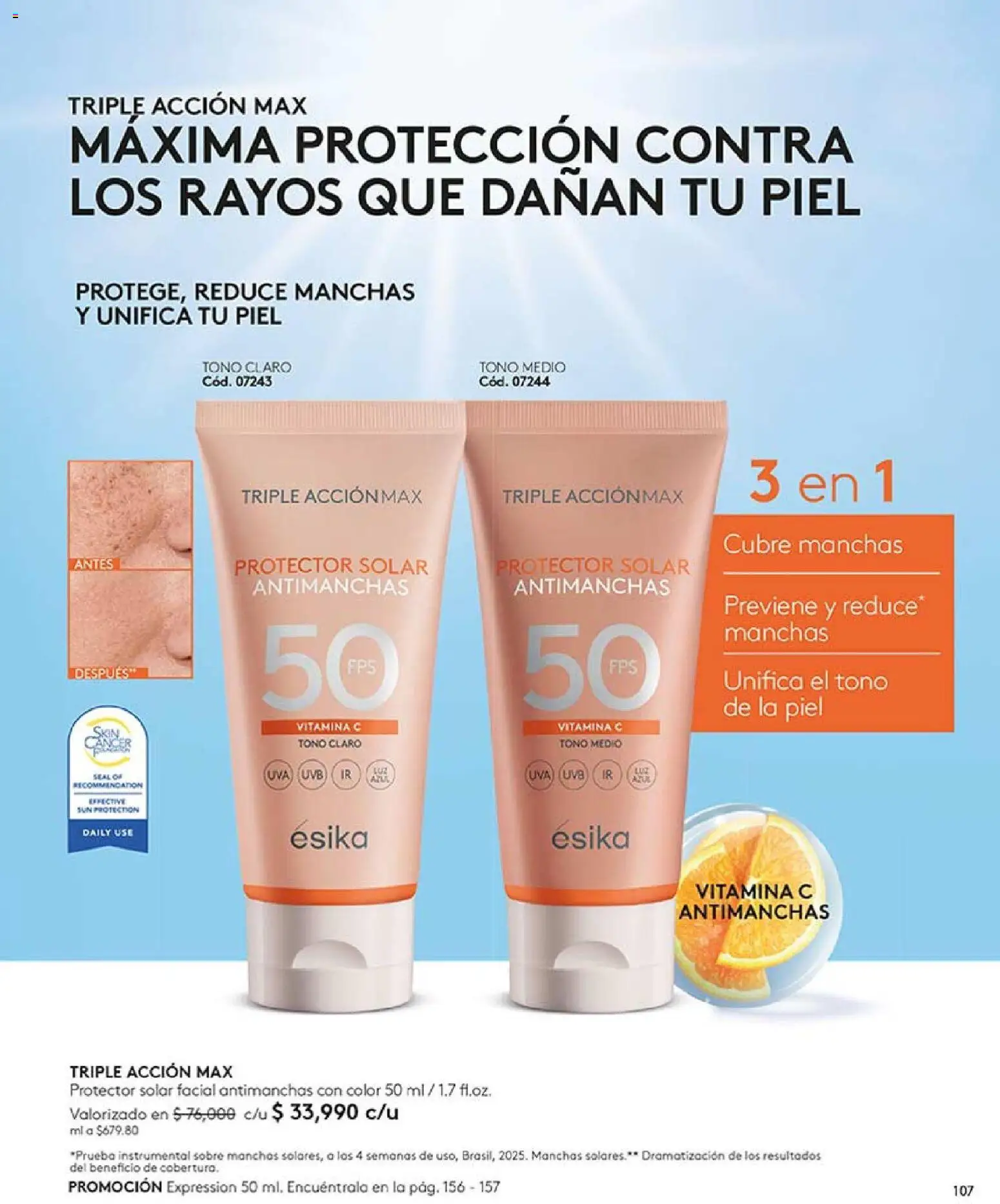 Ésika revista - valida desde el 03.11.2025 | Página: 119 | Productos: Sobre, Protector solar
